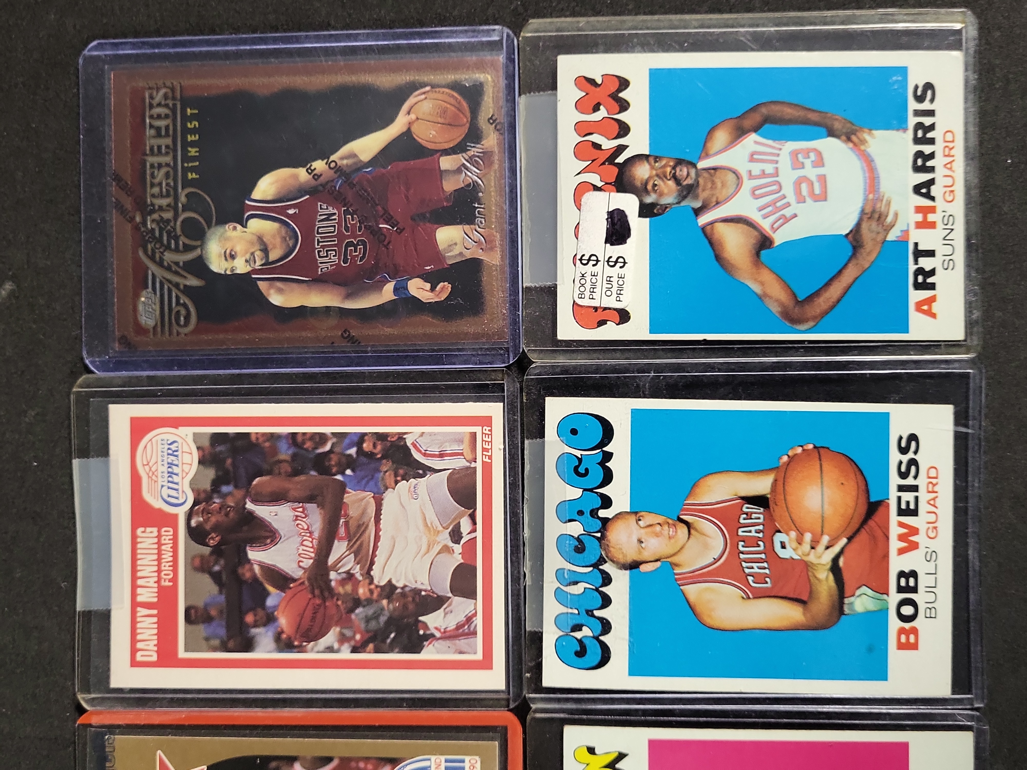 I03836 | A Lot of Eight Assorted Basketball Trading Cards Including 1988-89 Fleer Danny Manning Rookie and 1970s Topps