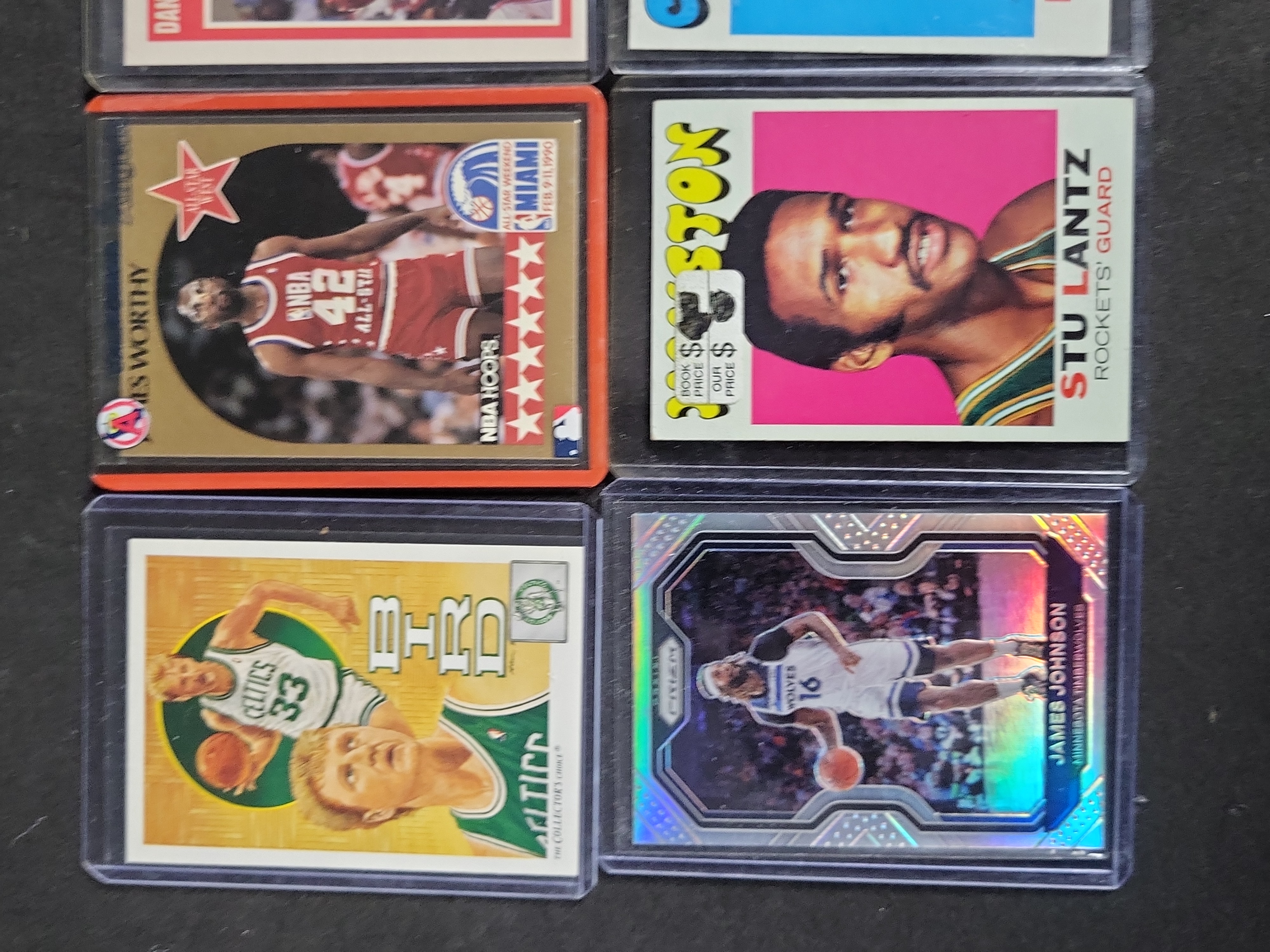 I03836 | A Lot of Eight Assorted Basketball Trading Cards Including 1988-89 Fleer Danny Manning Rookie and 1970s Topps