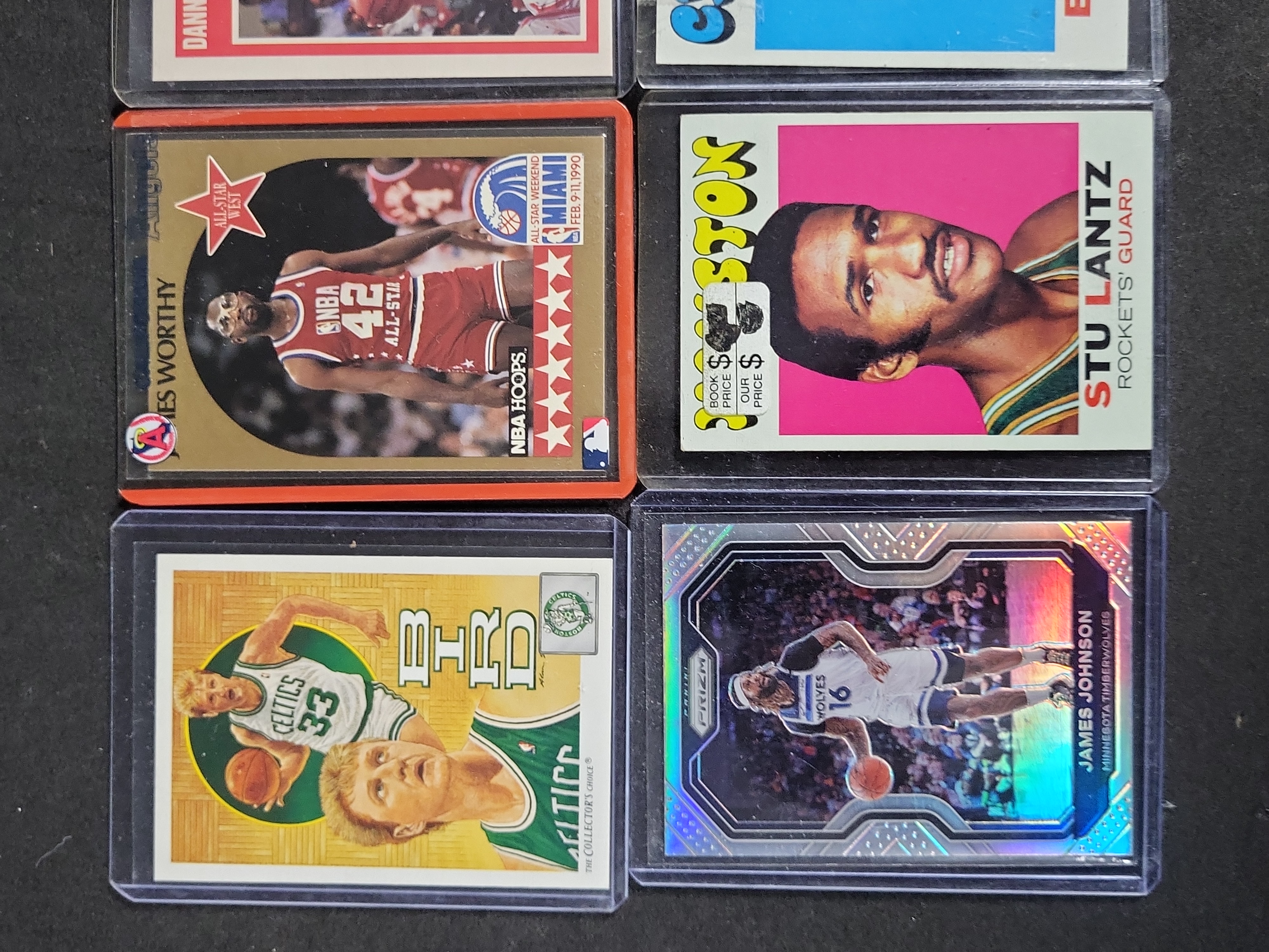 I03836 | A Lot of Eight Assorted Basketball Trading Cards Including 1988-89 Fleer Danny Manning Rookie and 1970s Topps