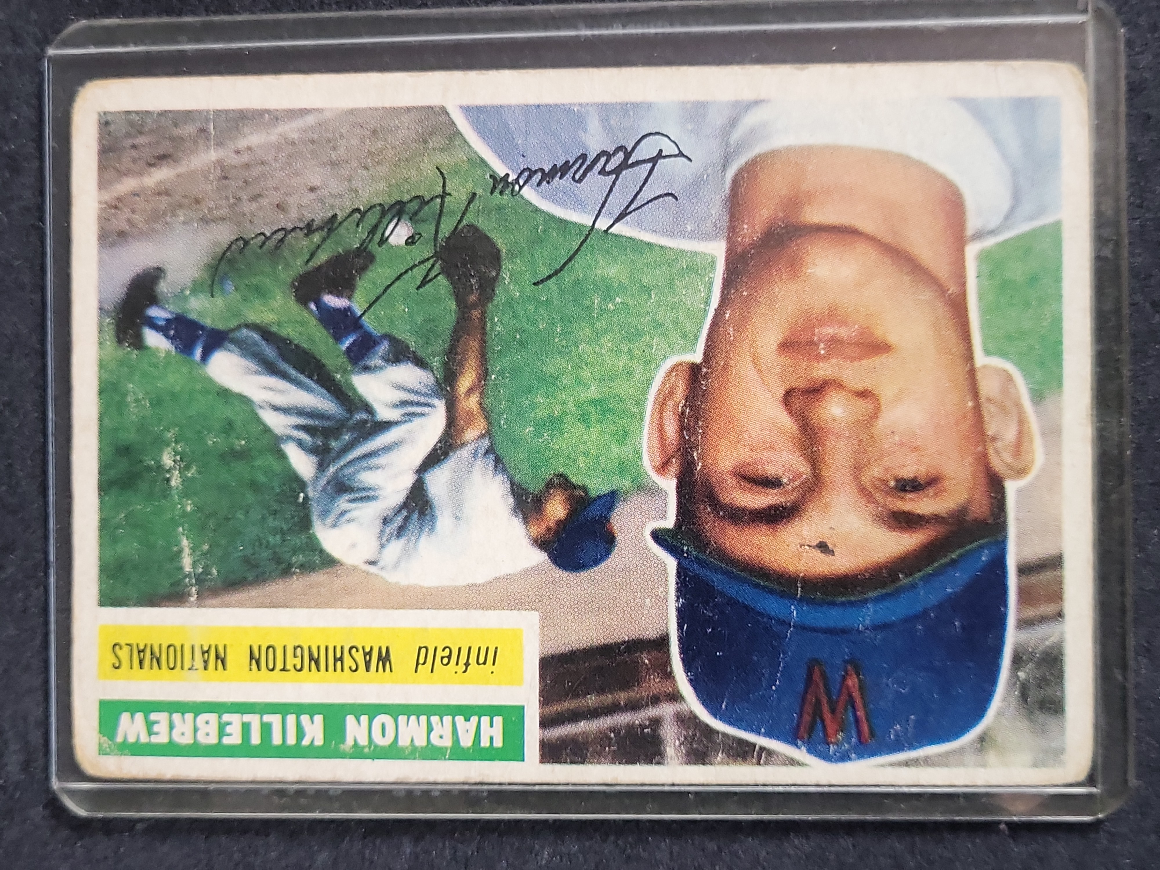 I03878 | 1956 Topps Harmon Killebrew #164 Baseball Card Washington Nationals Gray Back