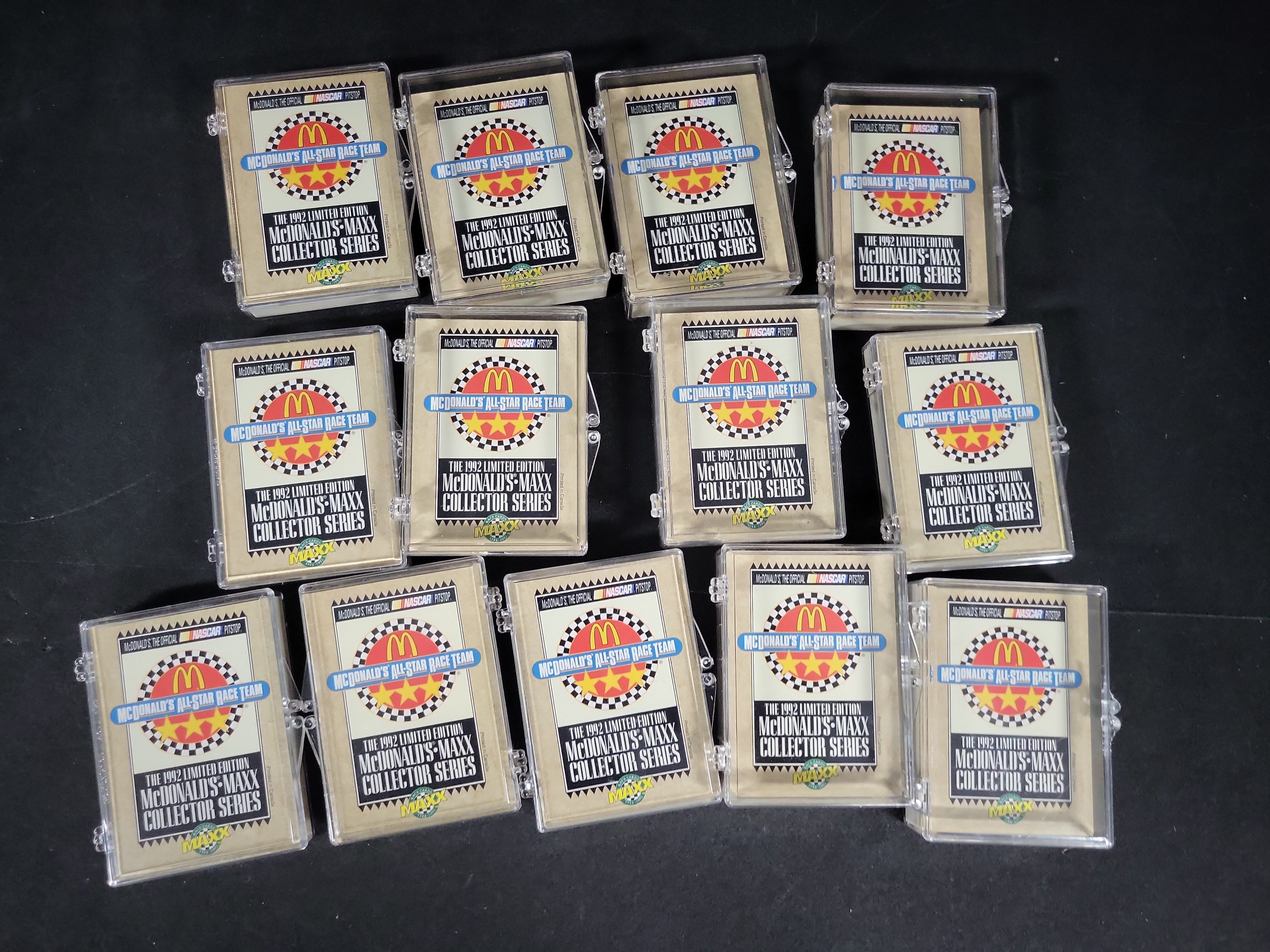I03221 | Thirteen Sets of 1992 McDonalds-Maxx NASCAR All-Star Race Team Collector Cards
