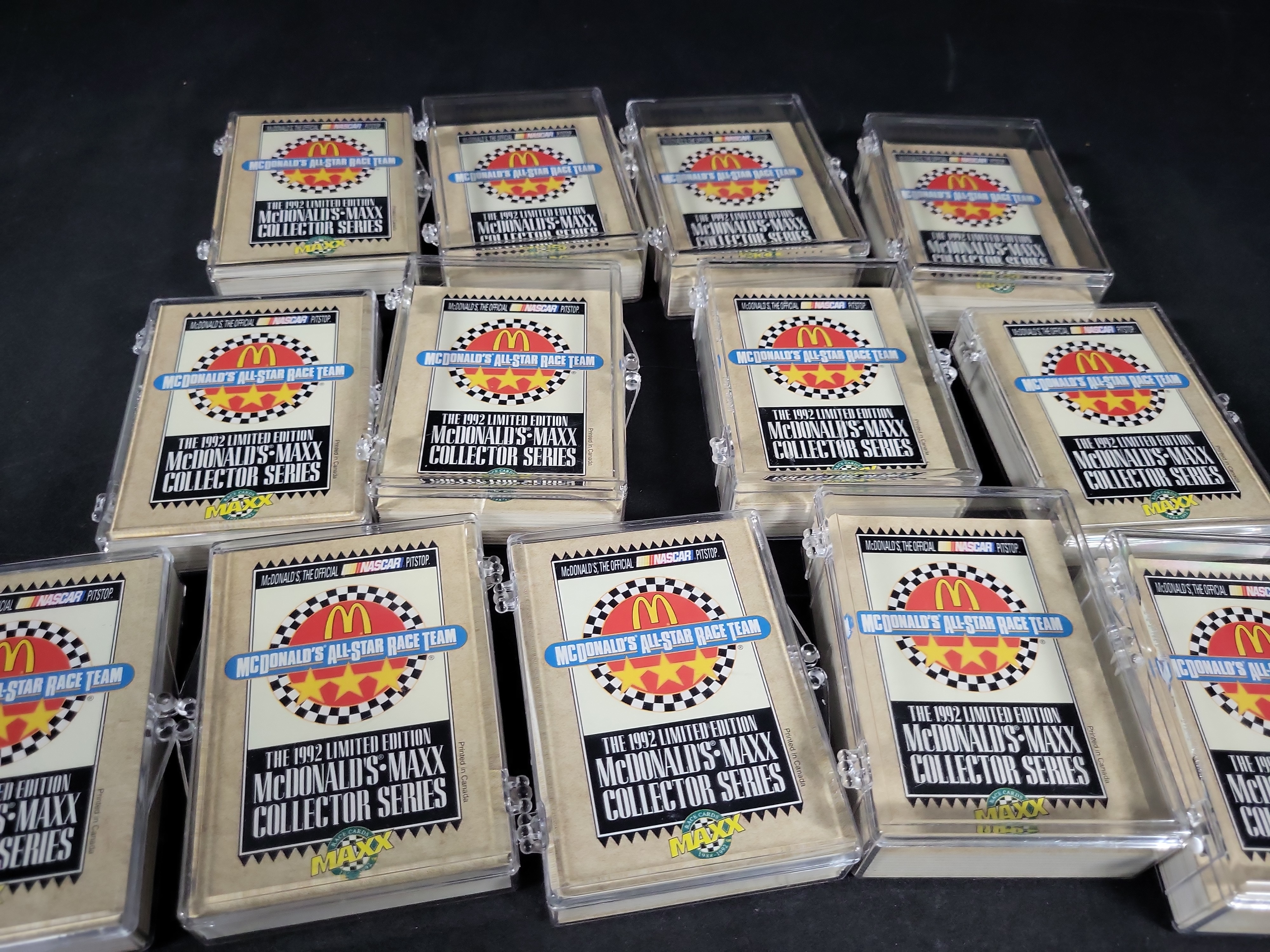 I03221 | Thirteen Sets of 1992 McDonalds-Maxx NASCAR All-Star Race Team Collector Cards
