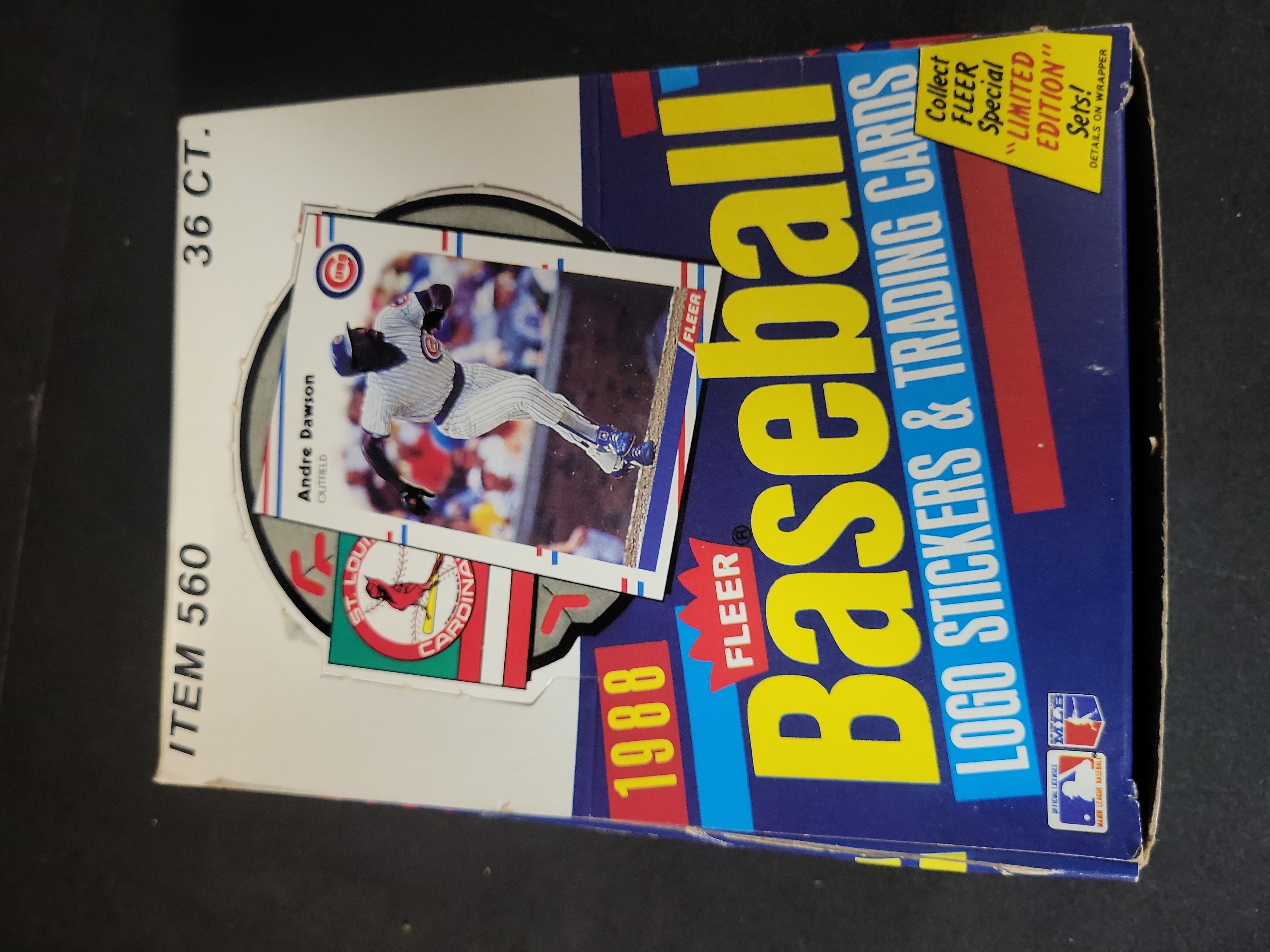 I03244 | A Collection of 1988 Fleer Baseball Unopened Wax Packs in Display Box