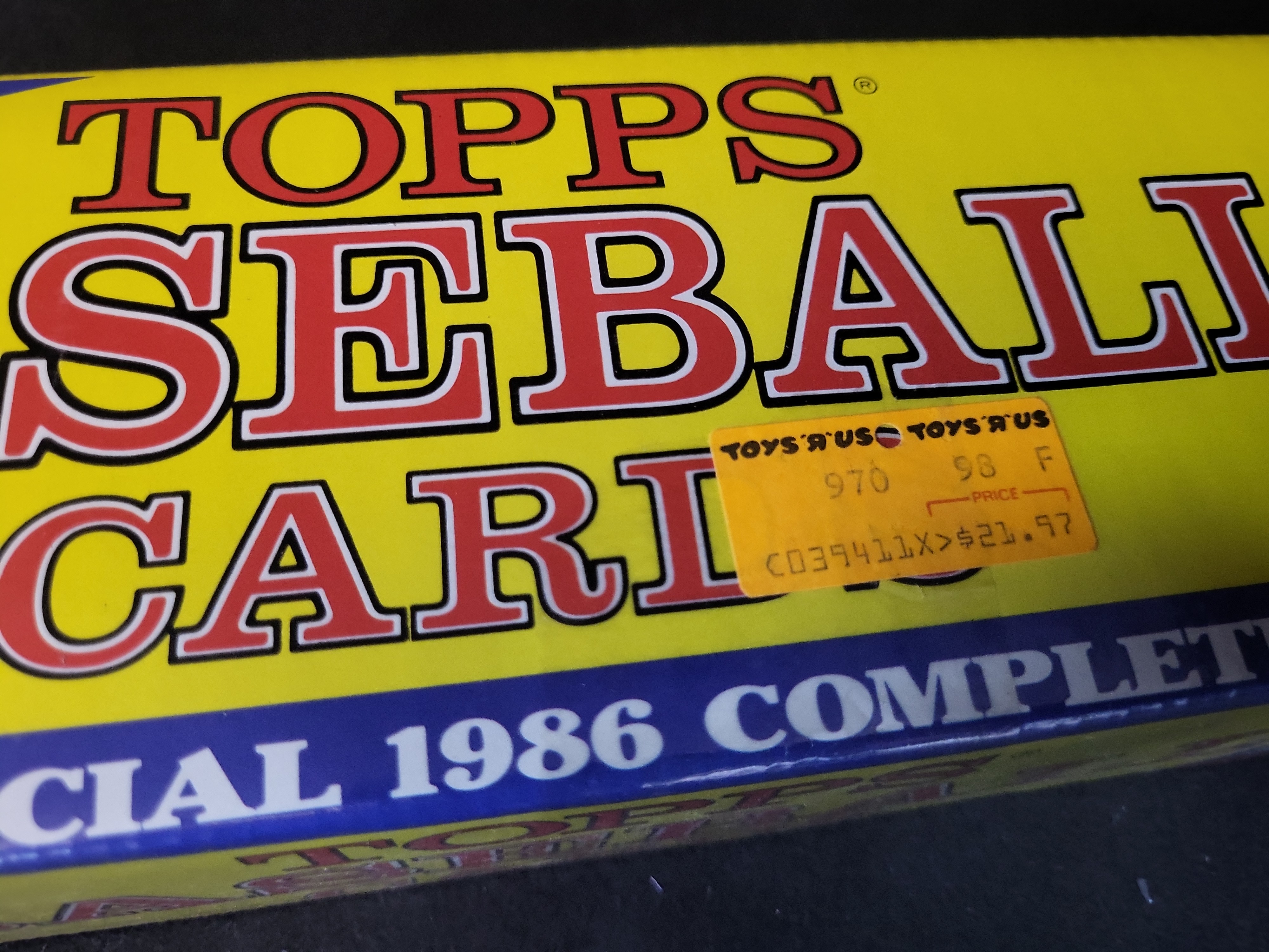 I03265 | 1986 Topps Baseball Official Complete Factory Sealed Set 792 Cards