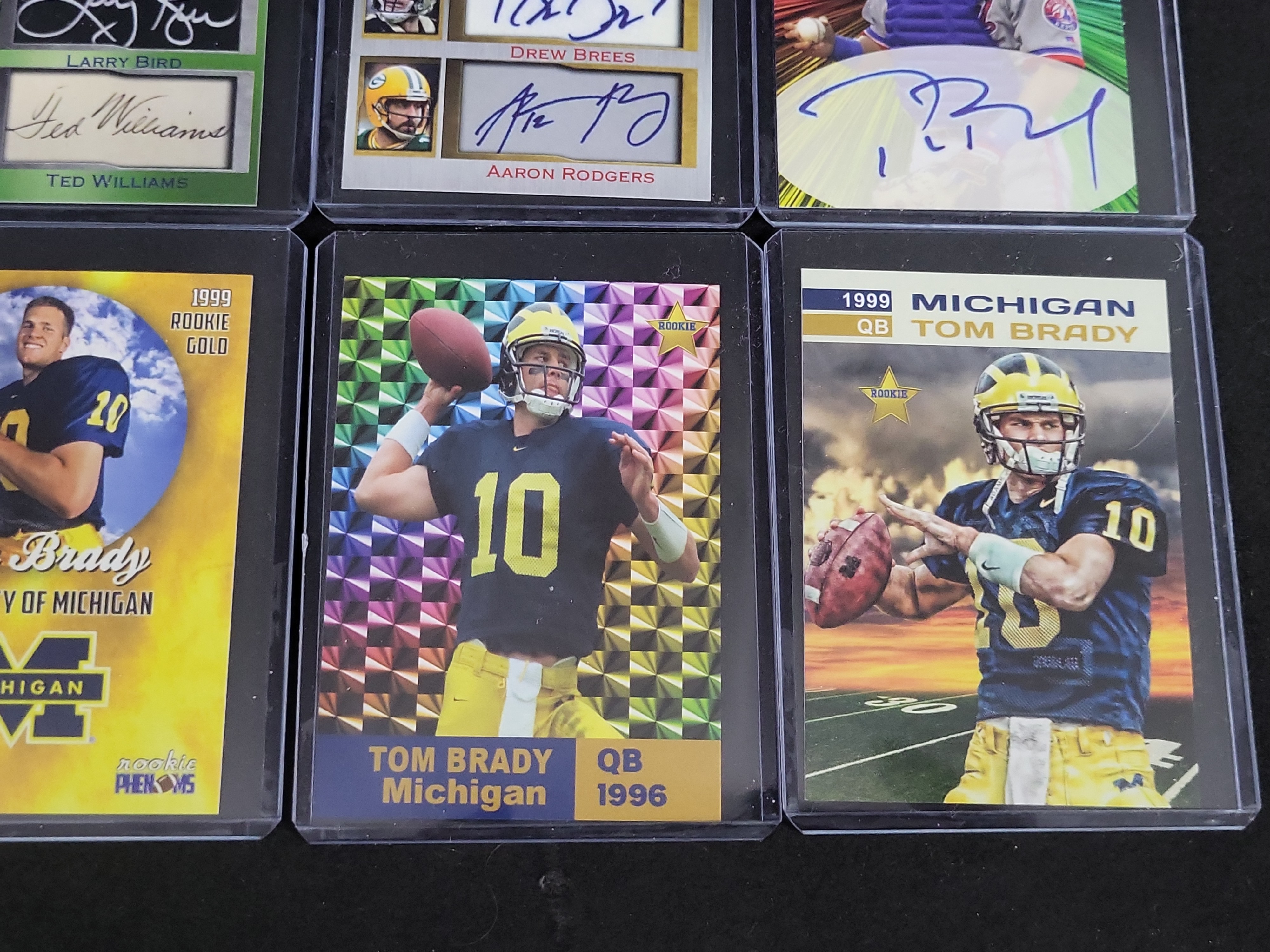 I01820 | A Set of Six Tom Brady Custom Unlicensed Trading Cards with Facsimile Autographs
