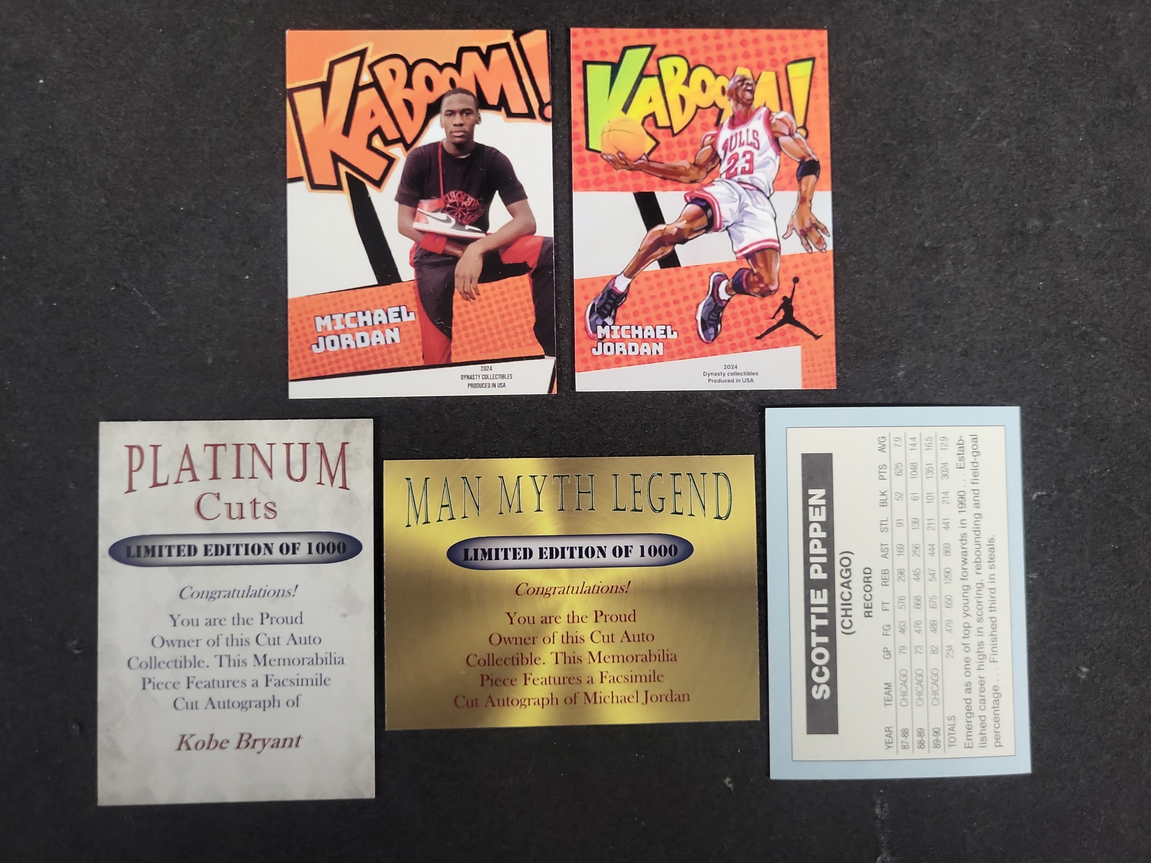 I03599 | A Lot of Five Michael Jordan Custom Collectible Trading Cards