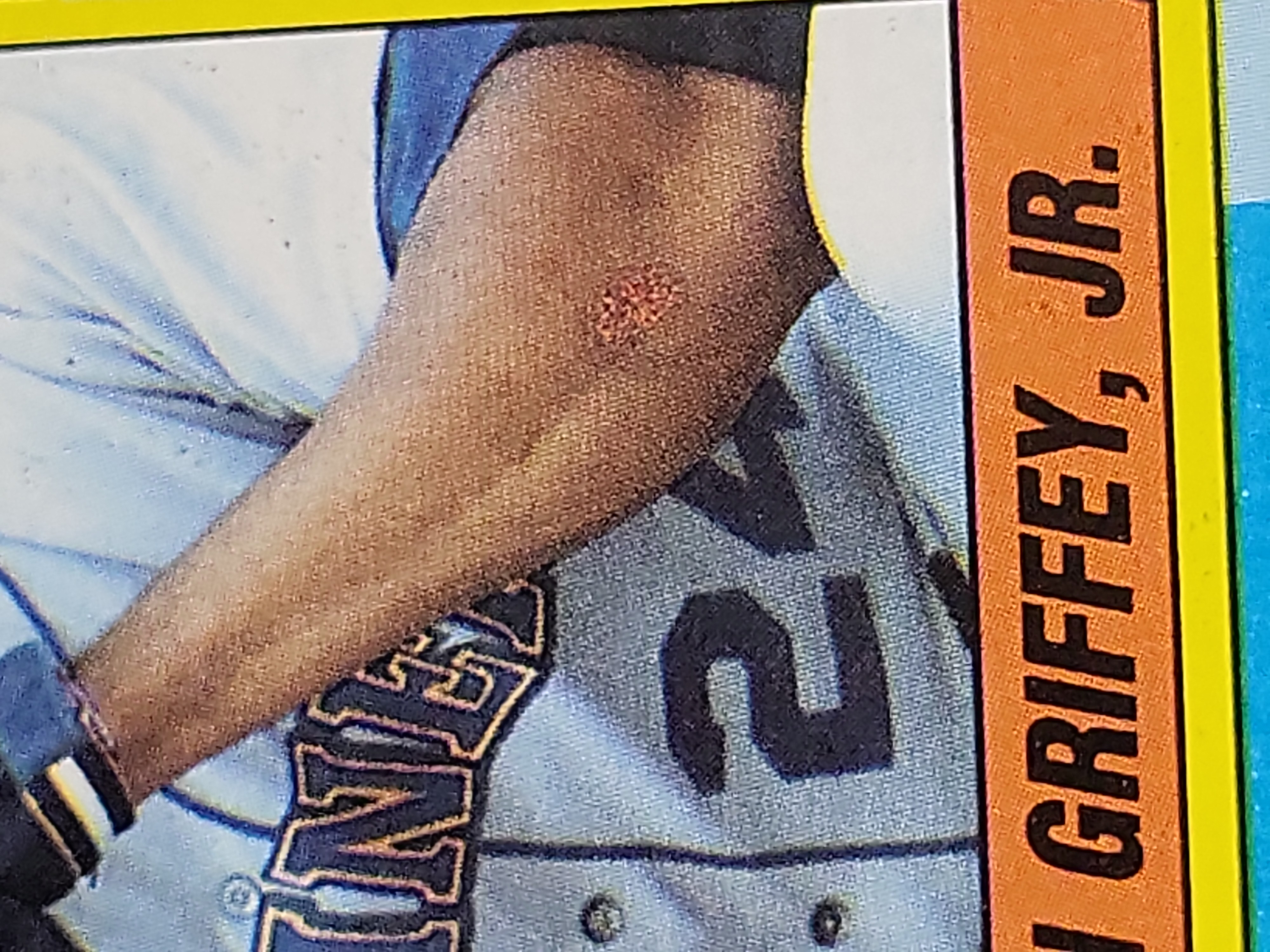 I03883 | 1990 Topps Ken Griffey Jr. All-Star Rookie Card Number 336 Bloody Arm Error