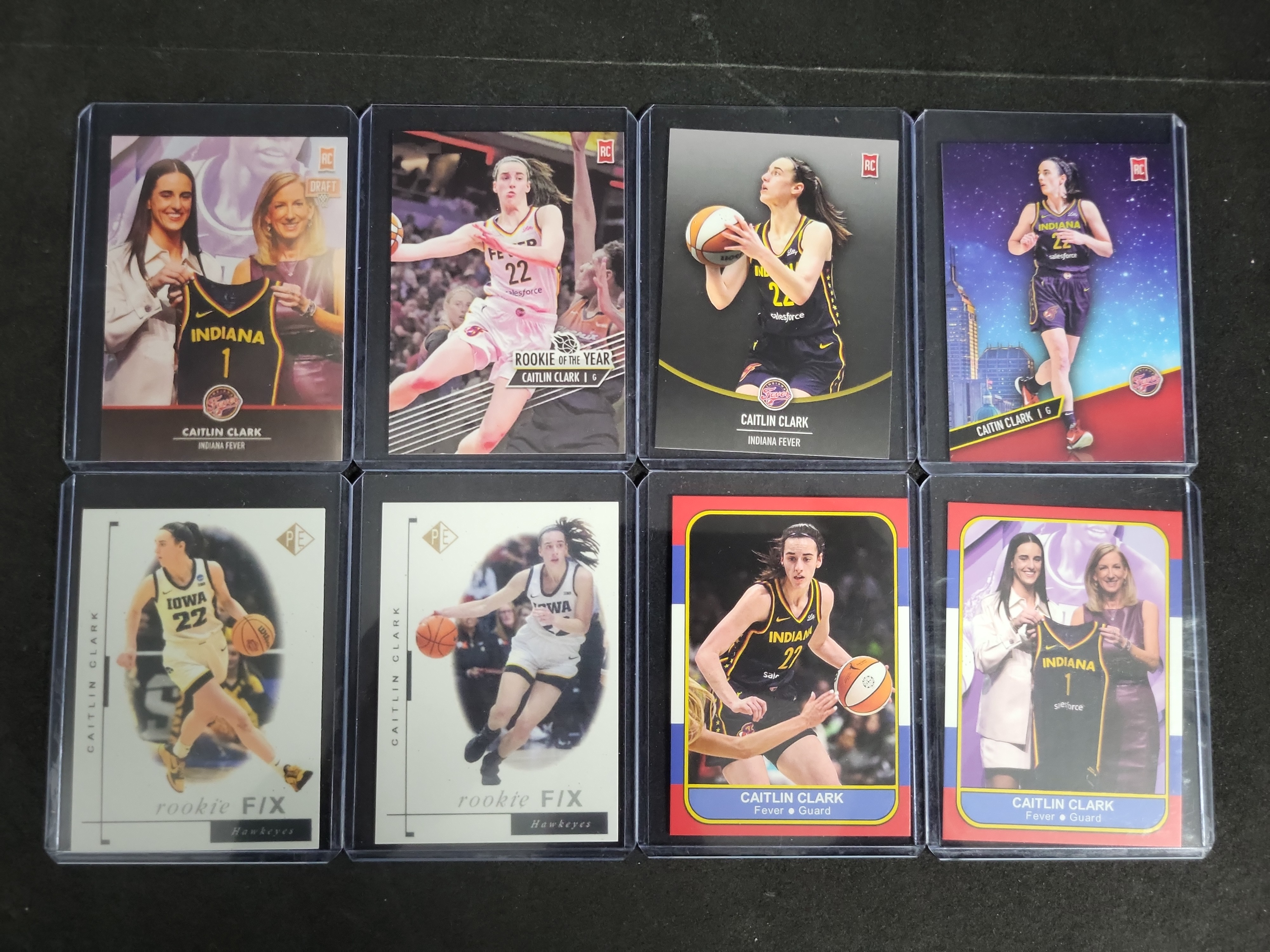 I03274 | A Group of Eight Caitlin Clark Novelty and Custom Rookie Themed Trading Cards