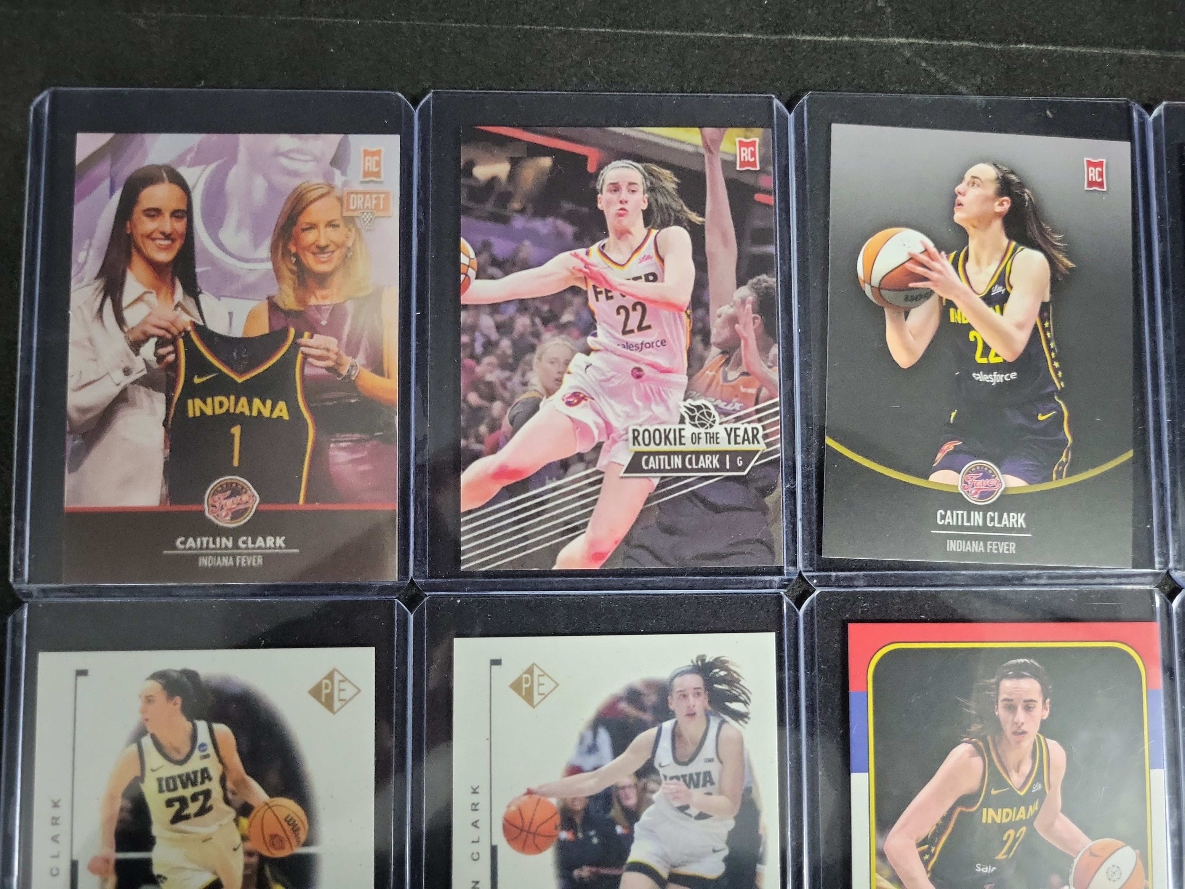 I03274 | A Group of Eight Caitlin Clark Novelty and Custom Rookie Themed Trading Cards