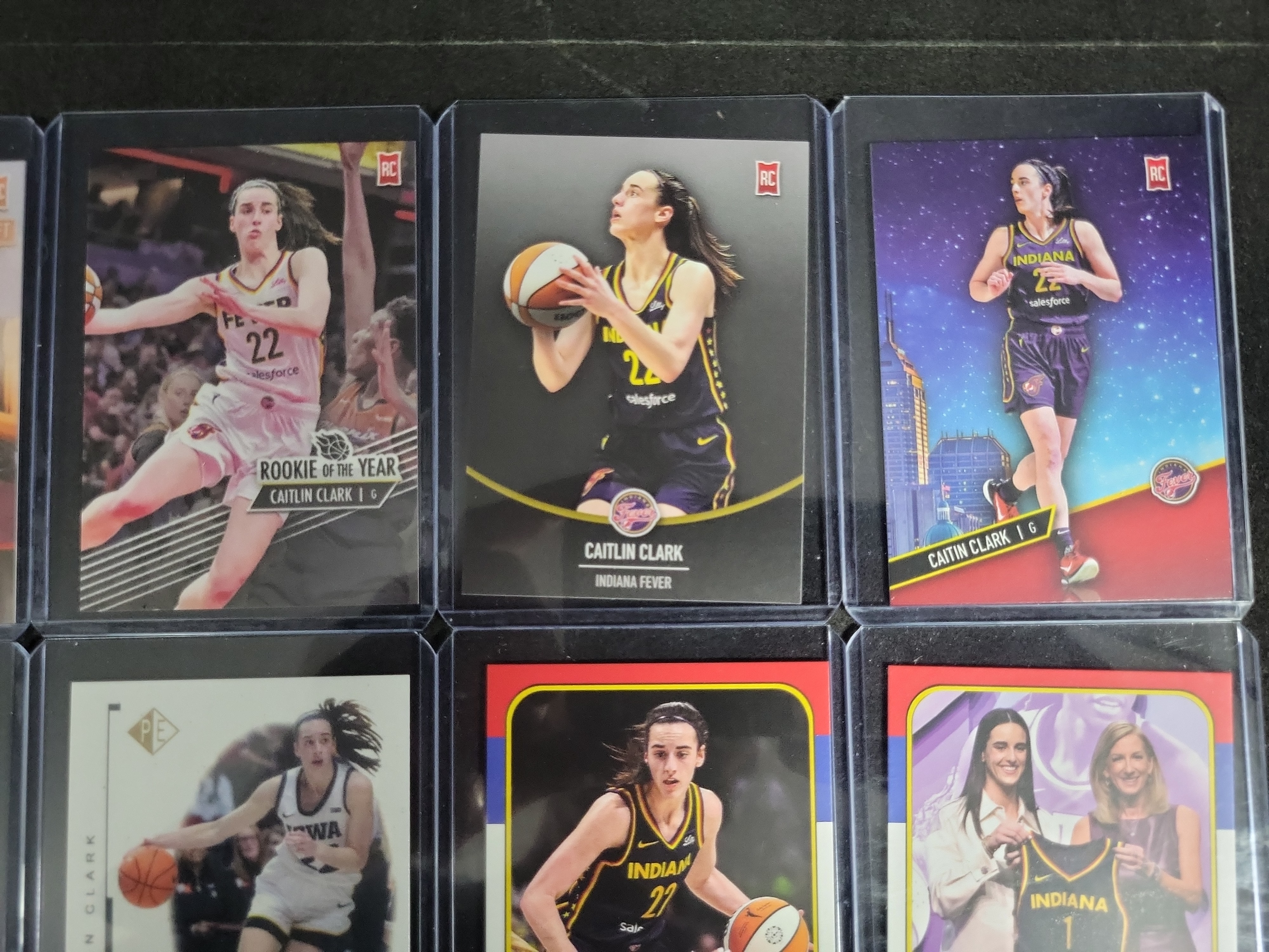 I03274 | A Group of Eight Caitlin Clark Novelty and Custom Rookie Themed Trading Cards