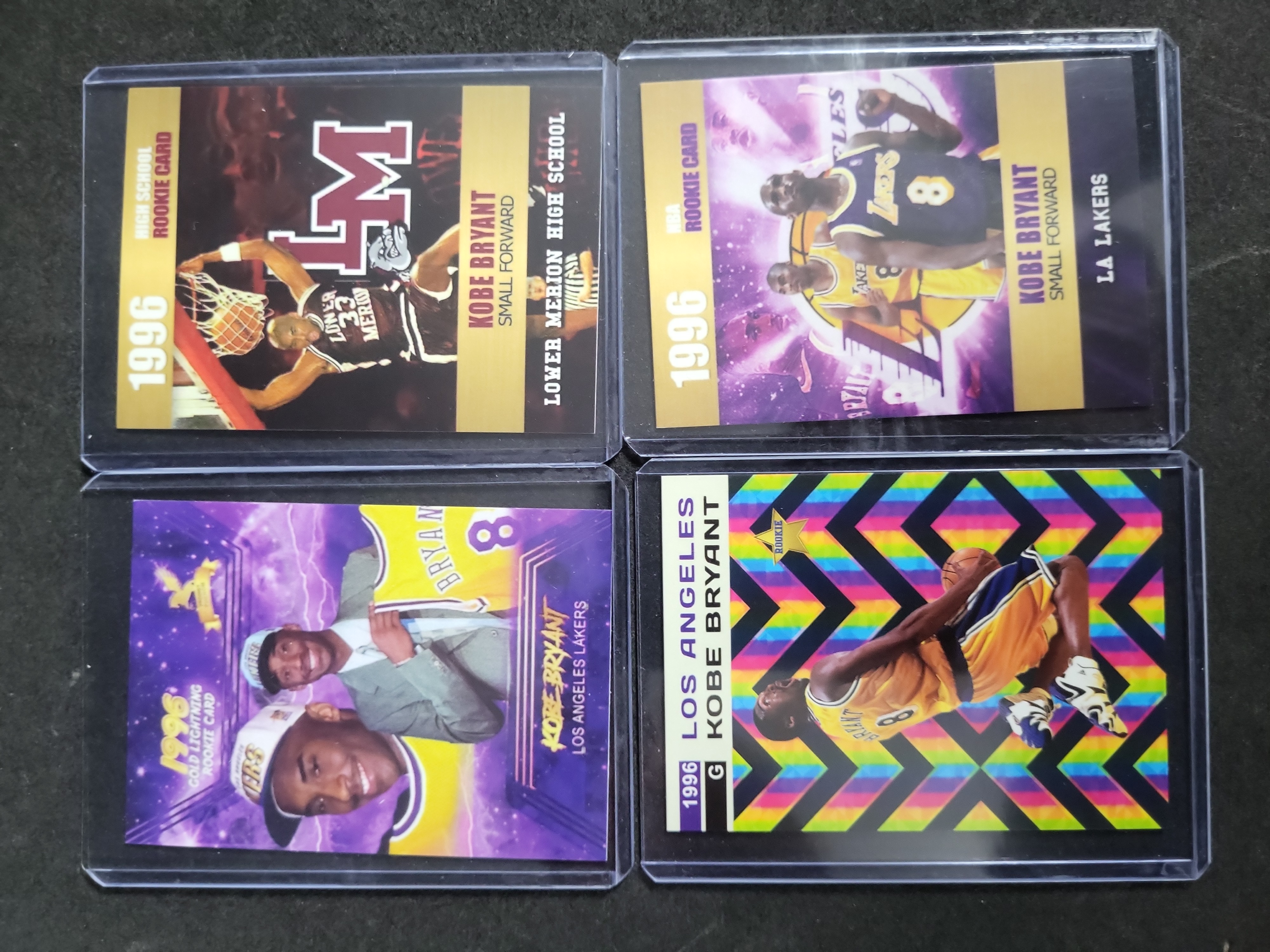 I03281 | A Lot of Four 1996 Kobe Bryant Unlicensed Novelty Rookie Trading Cards