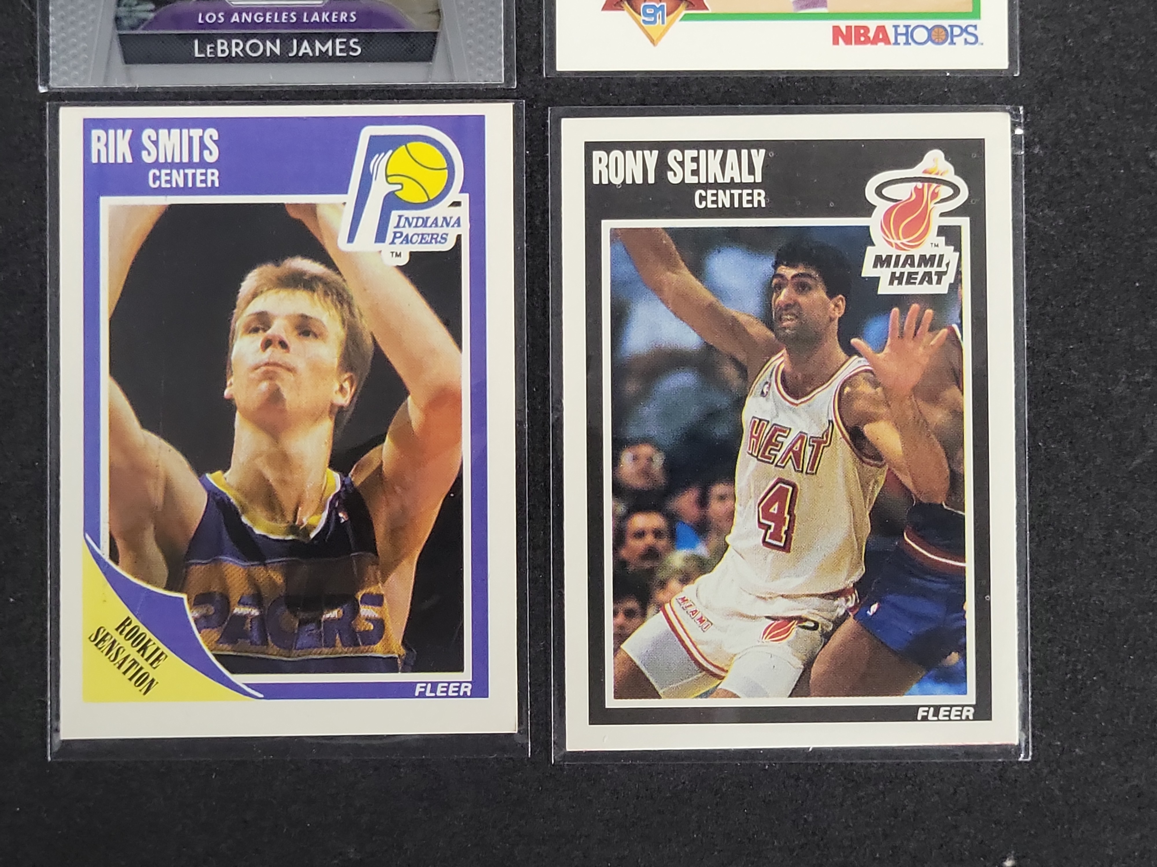I03165 | A Lot of Four Basketball Trading Cards Featuring LeBron James and Magic Johnson