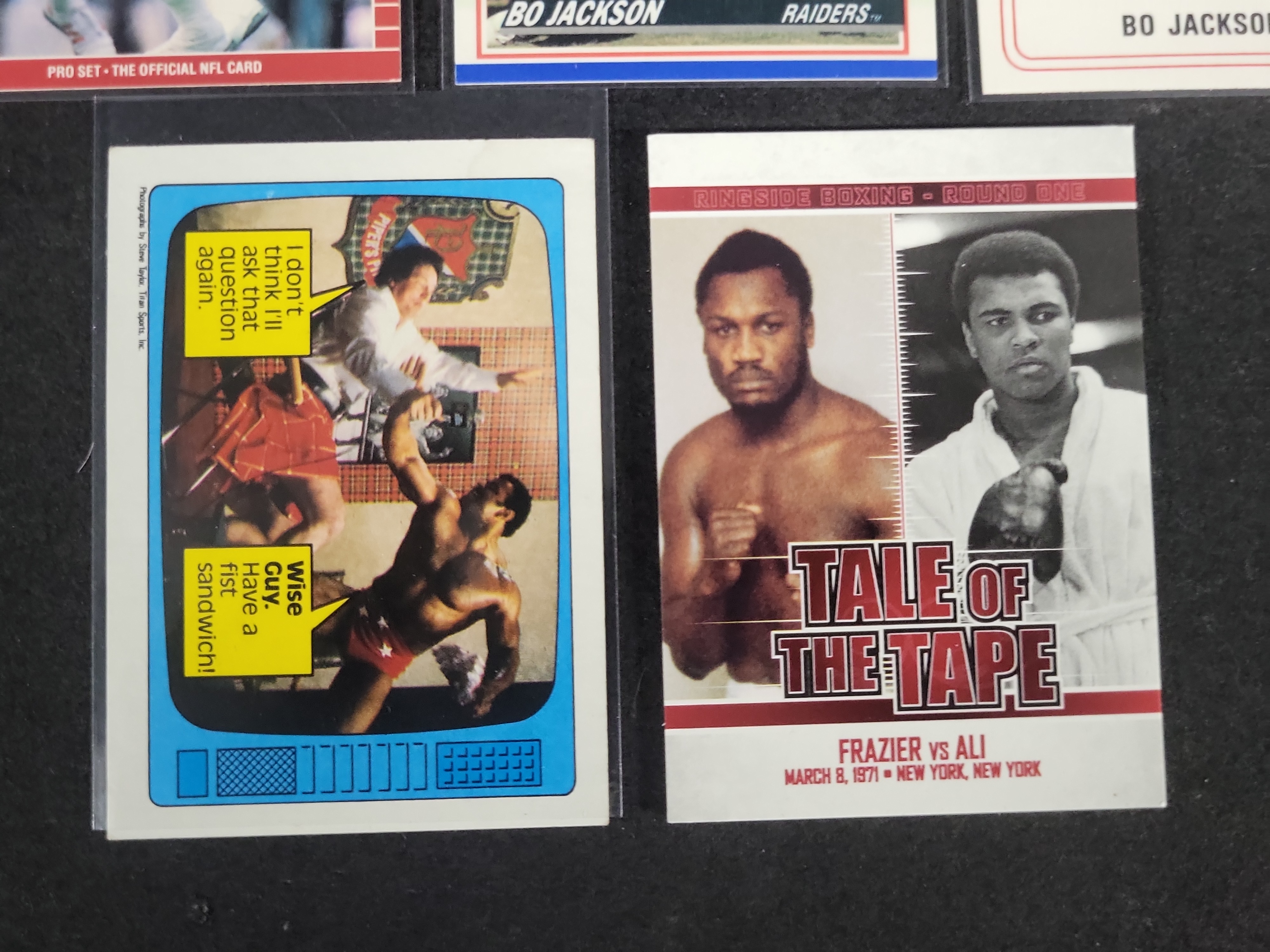 I03167 | Five Assorted Sports and Entertainment Trading Cards Including Bo Jackson and Thurman Thomas