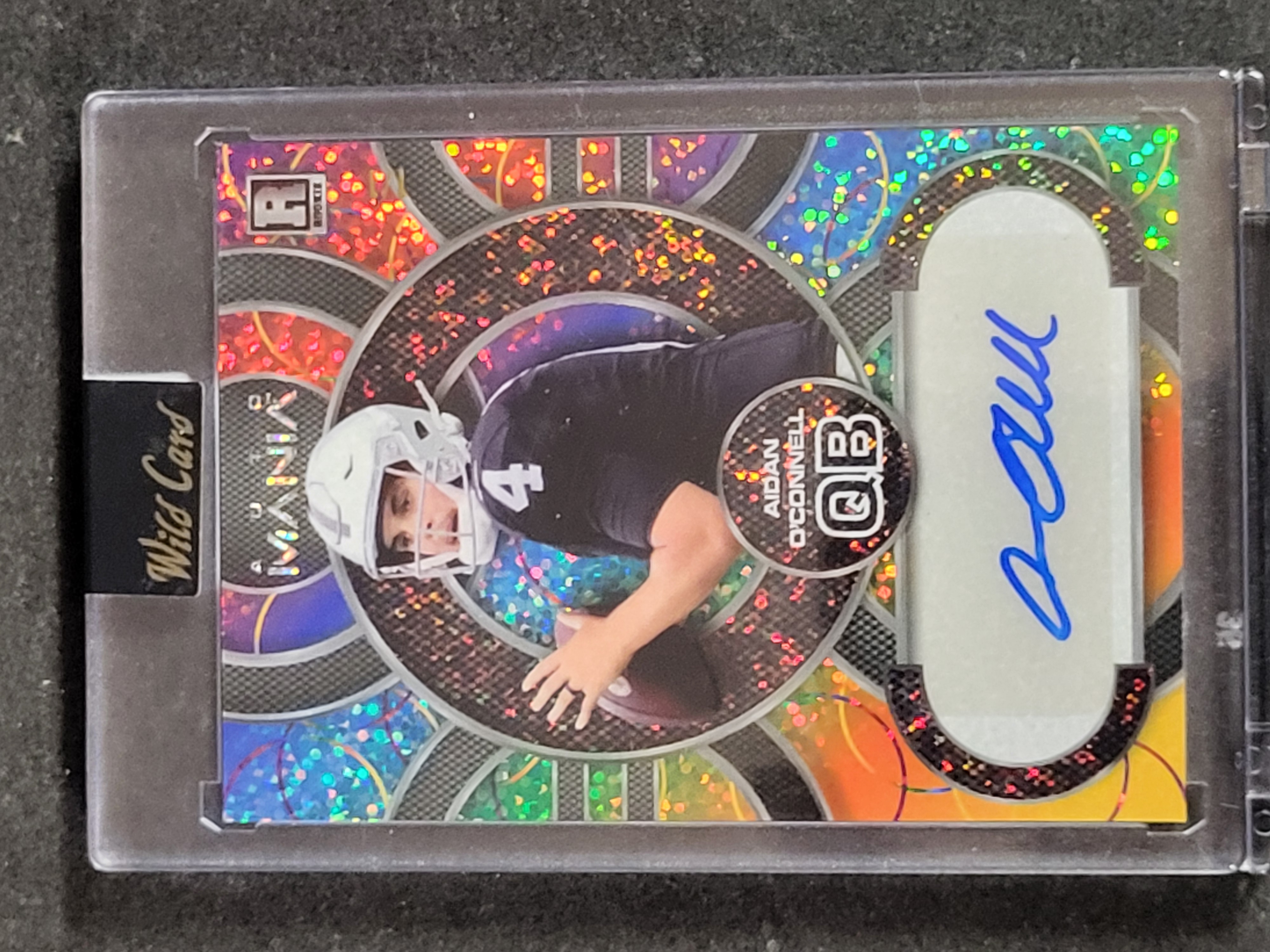 I03892 | 2023 Wild Card Auto Mania Aidan O'Connell Rookie Autograph Card AMC-A Serial Numbered 35