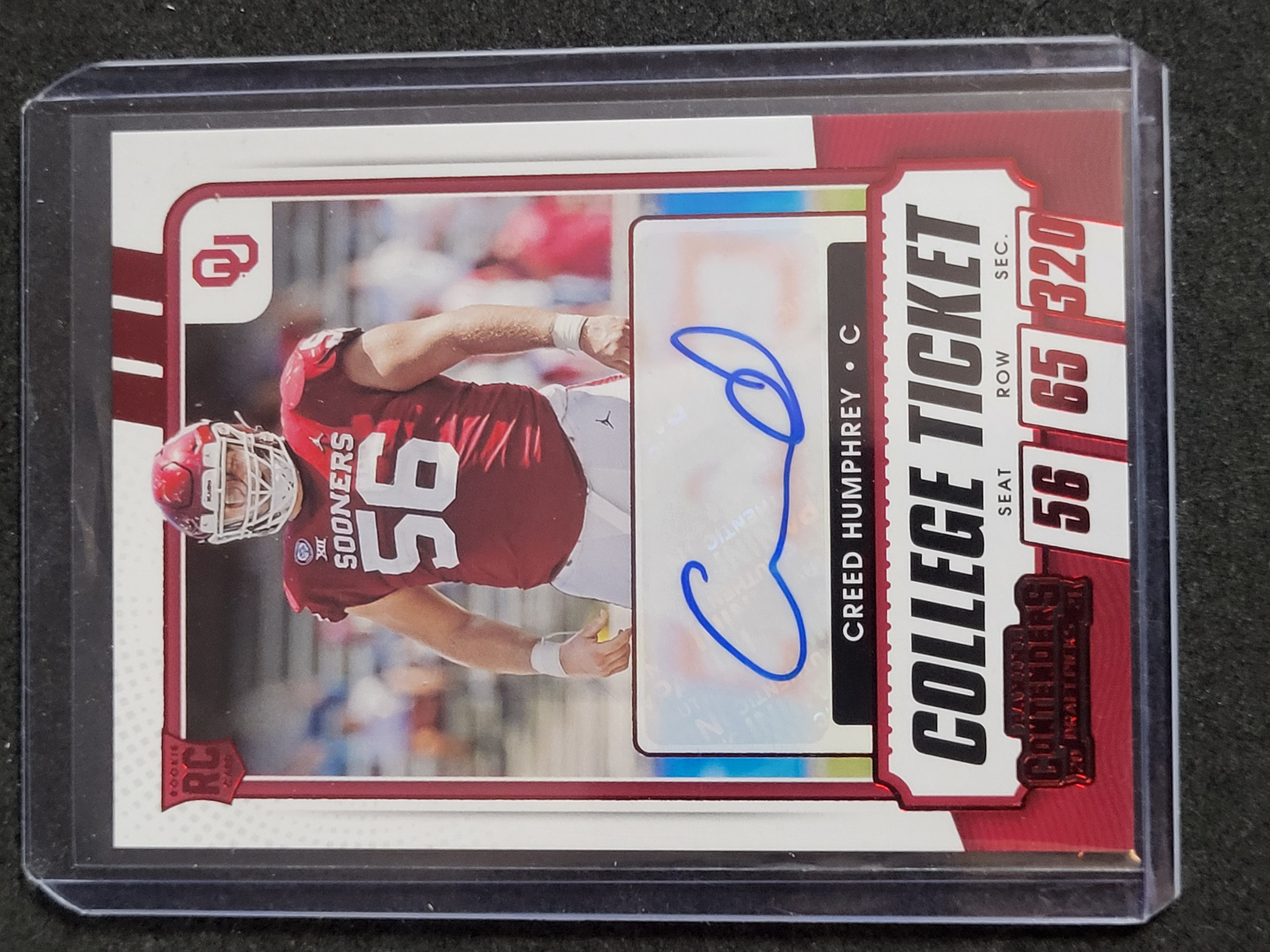 I03893 | 2021 Panini Contenders Draft Picks Creed Humphrey Rookie Autograph Card No. 238