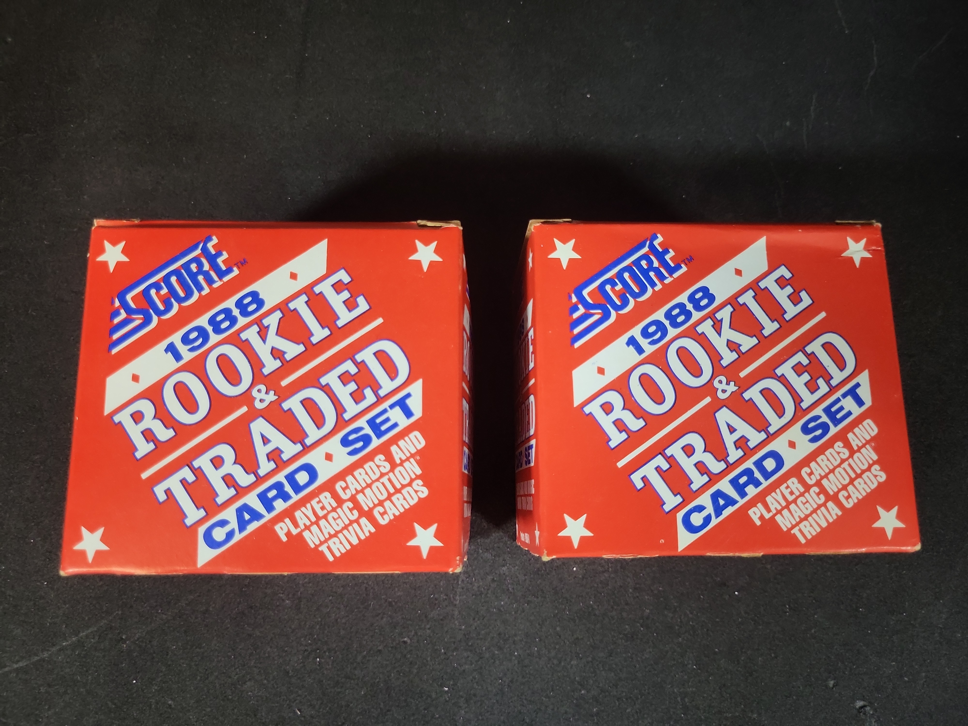 I03250 | A Pair of 1988 Score Rookie and Traded Baseball Card Boxed Sets