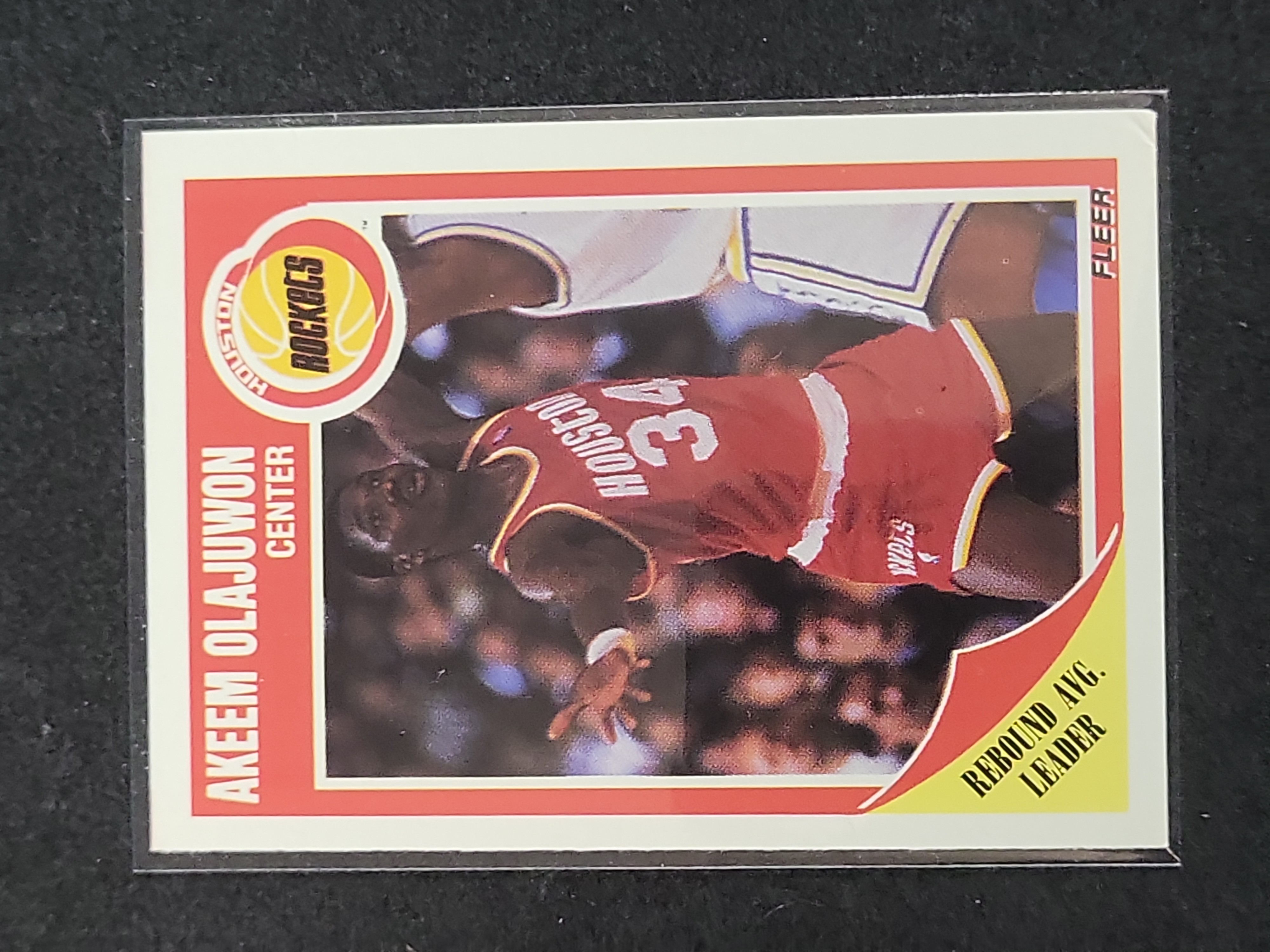 I03131 | 1989 Fleer Akeem Olajuwon #61 Houston Rockets Basketball Card