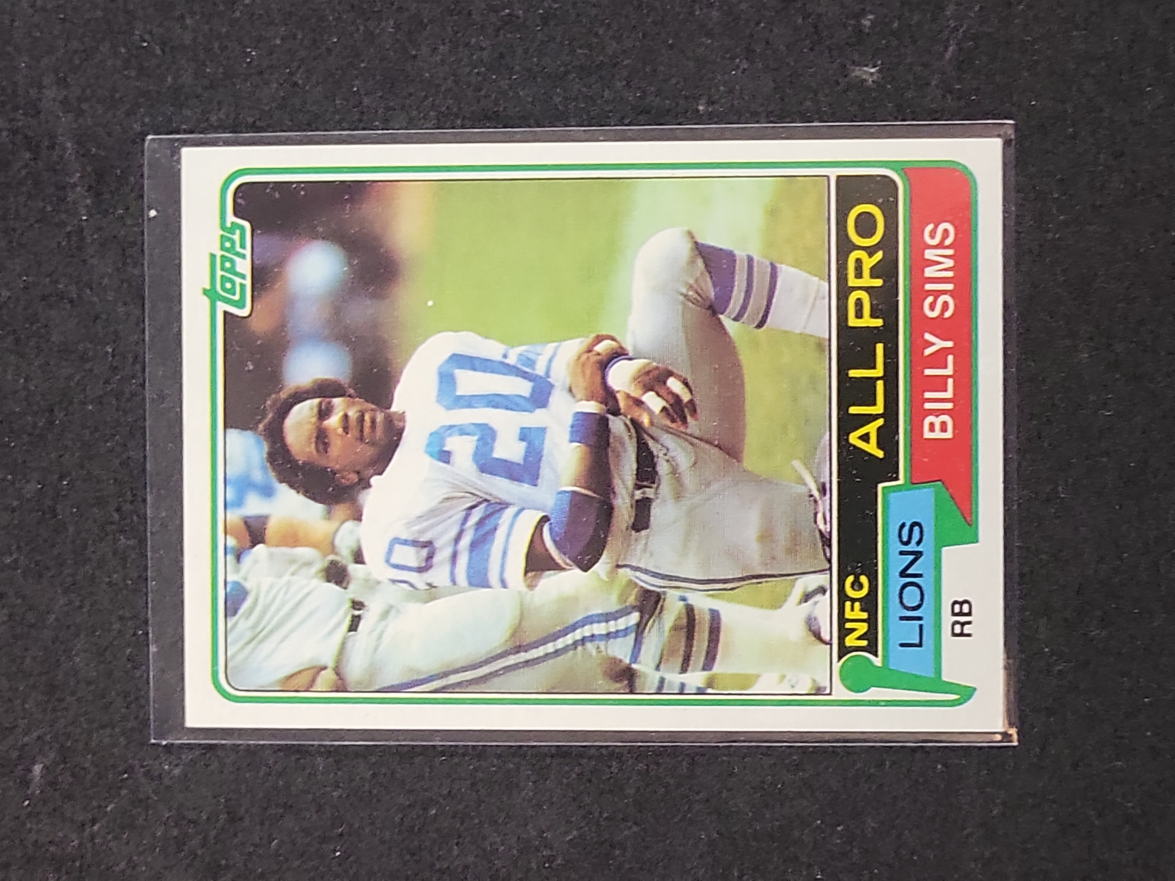 I03154 | 1981 Topps Billy Sims #100 Detroit Lions NFC All Pro Football Card