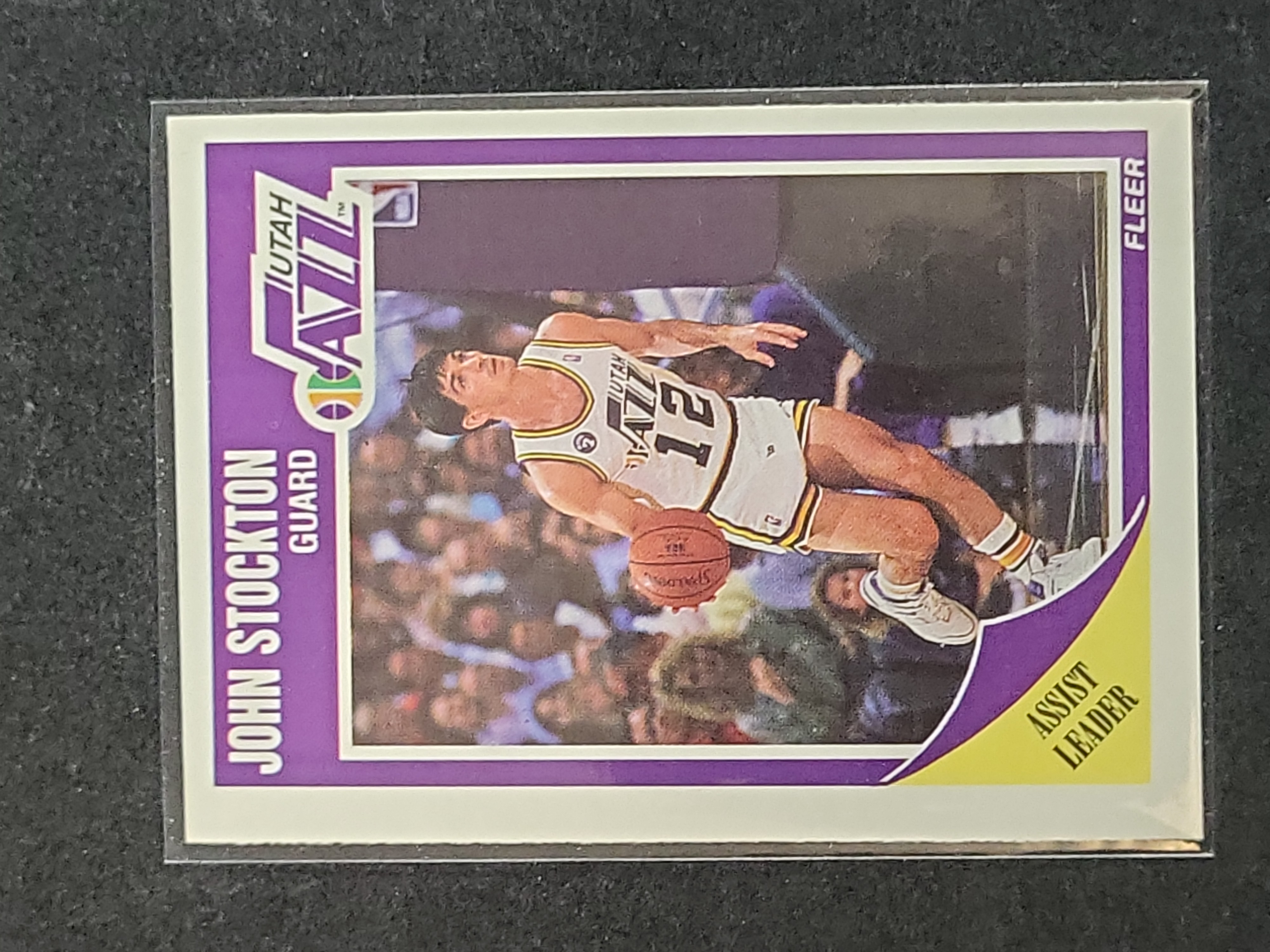 I03150 | 1989-90 Fleer John Stockton Utah Jazz Basketball Card Number 156