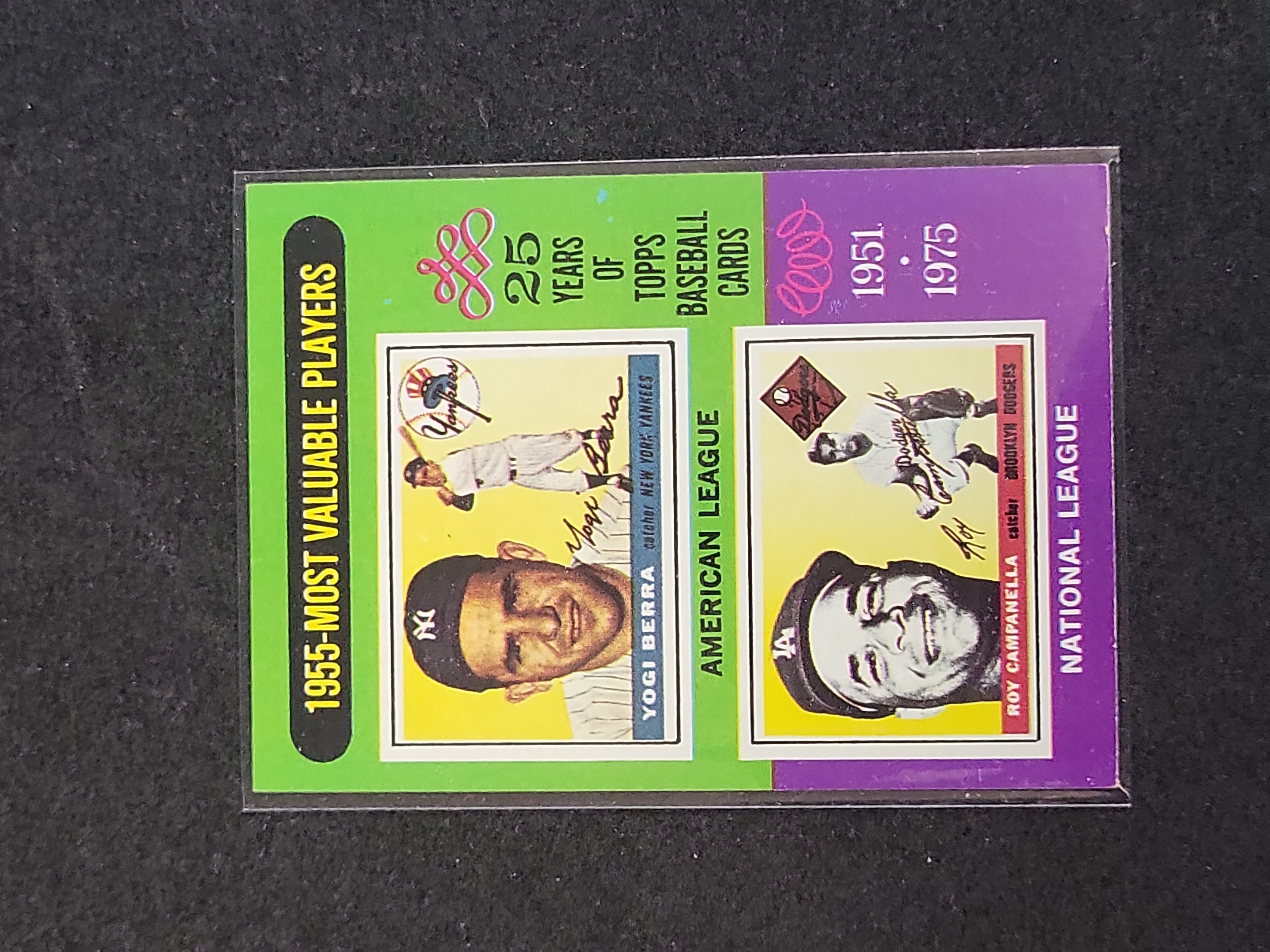 I03133 | 1975 Topps Baseball Card #193 1955 Most Valuable Players Yogi Berra and Roy Campanella