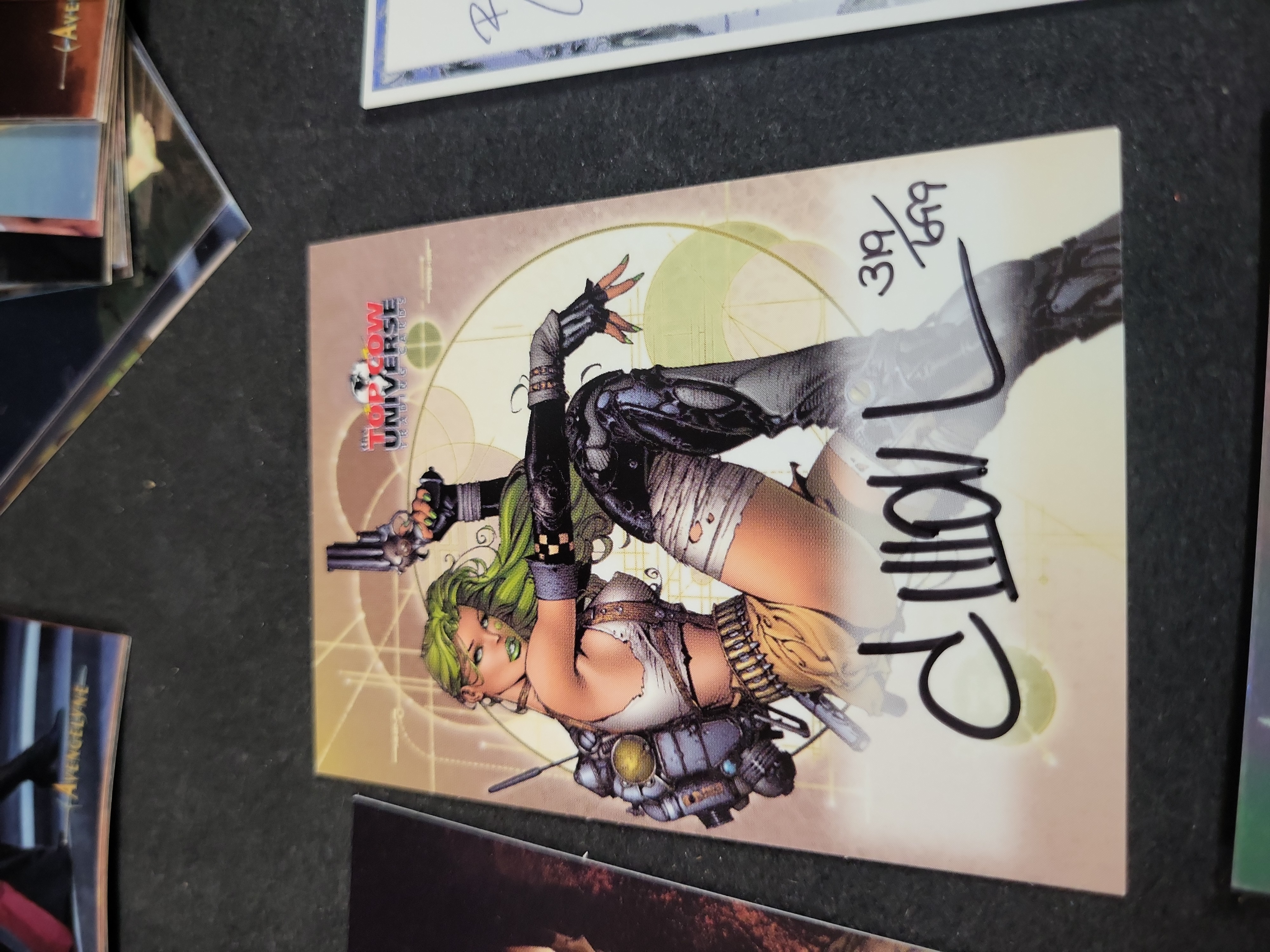 I03664 | A Collection of Top Cow and Avengelyne Trading Cards and a Darkstalkers Lilith Aensland Figure