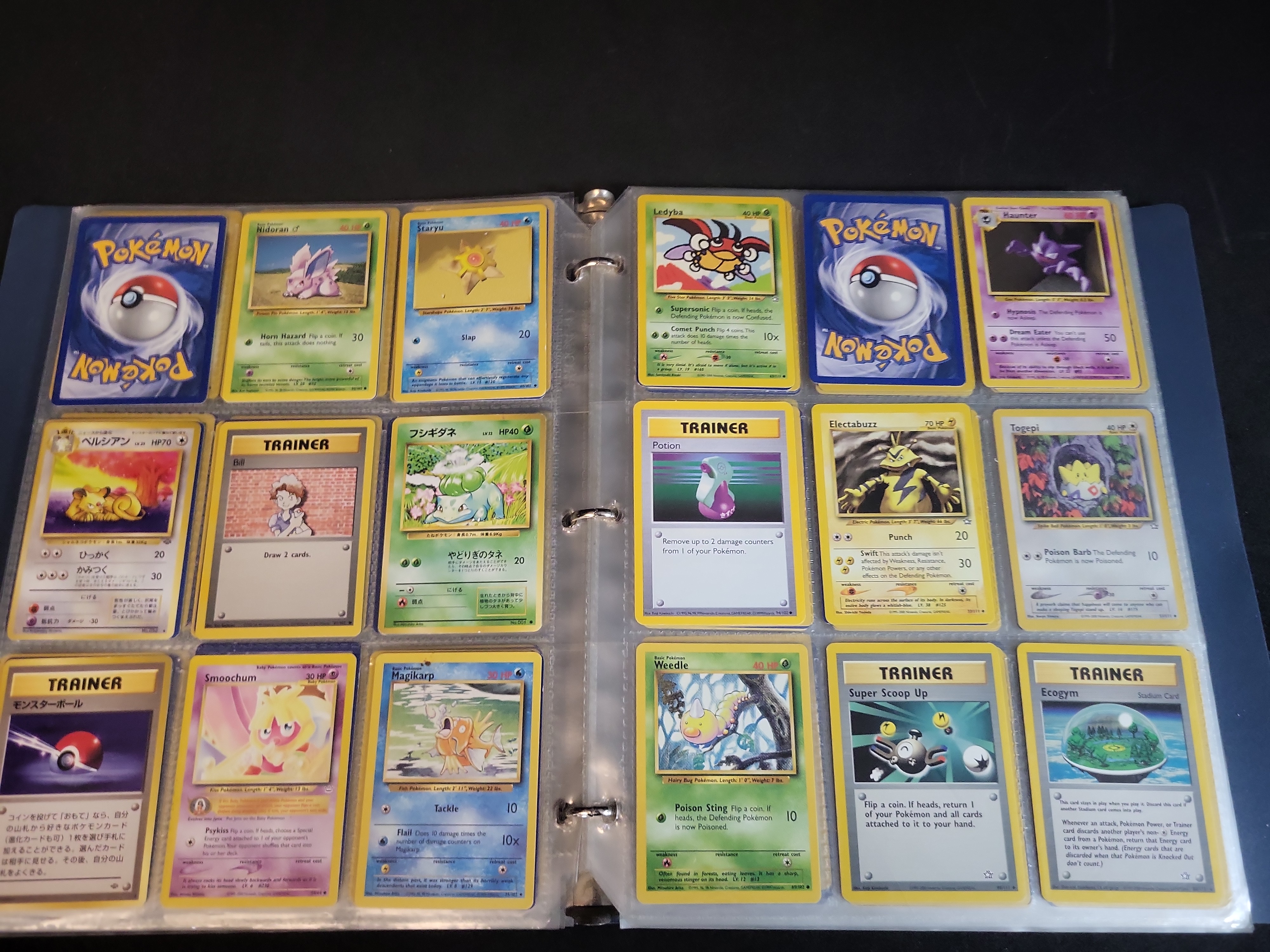 I02745 | A Collection of Vintage English and Japanese Pokemon TCG Cards in Binder