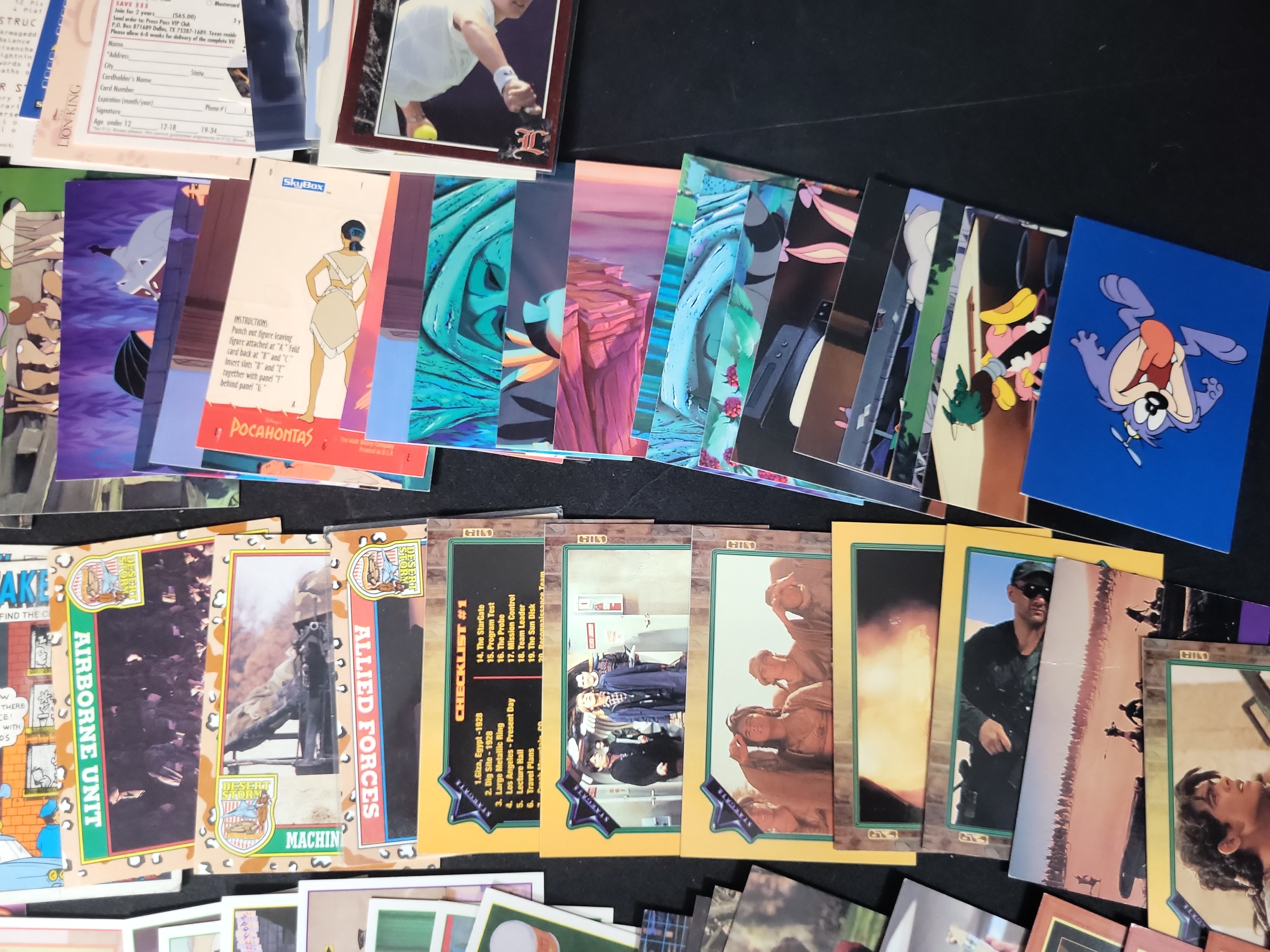 I03086 | An Assortment of Vintage Non-Sport Trading Cards Including Marvel Disney and Historical Series