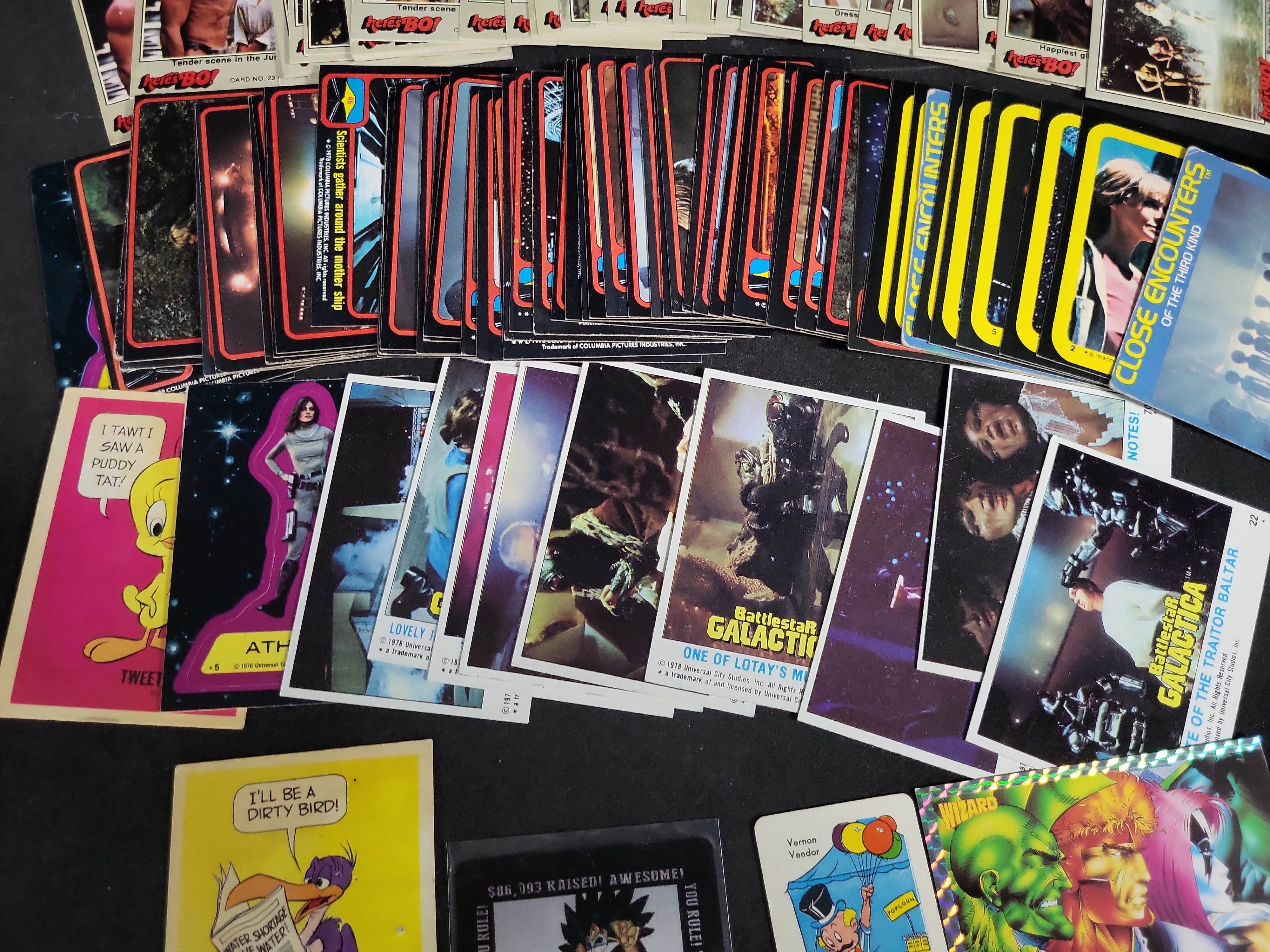 I03450 | An Assortment of Vintage and Modern Non-Sport Trading Cards Including Battlestar Galactica, Close Encounters of the Third Kind, and