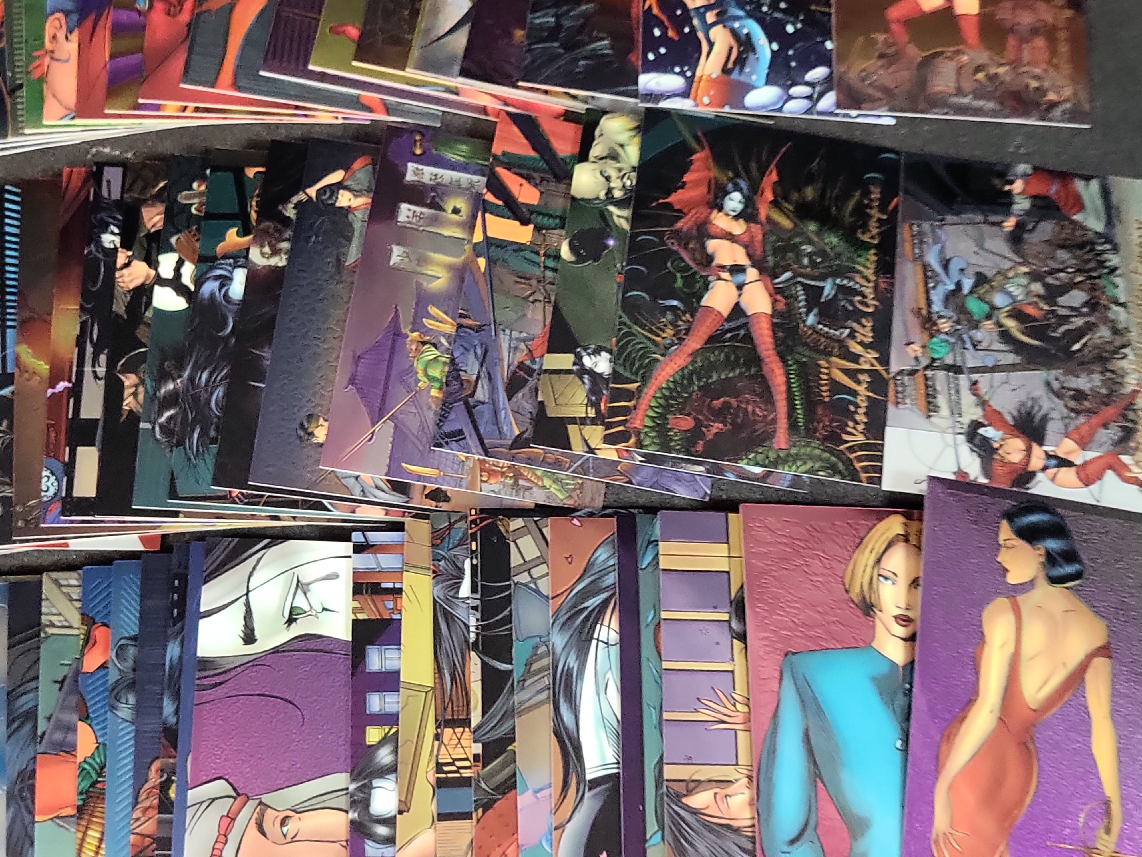 I03937 | A Collection of 1996 Shi Visions of the Golden Empire Chromium Trading Cards by Comic Images