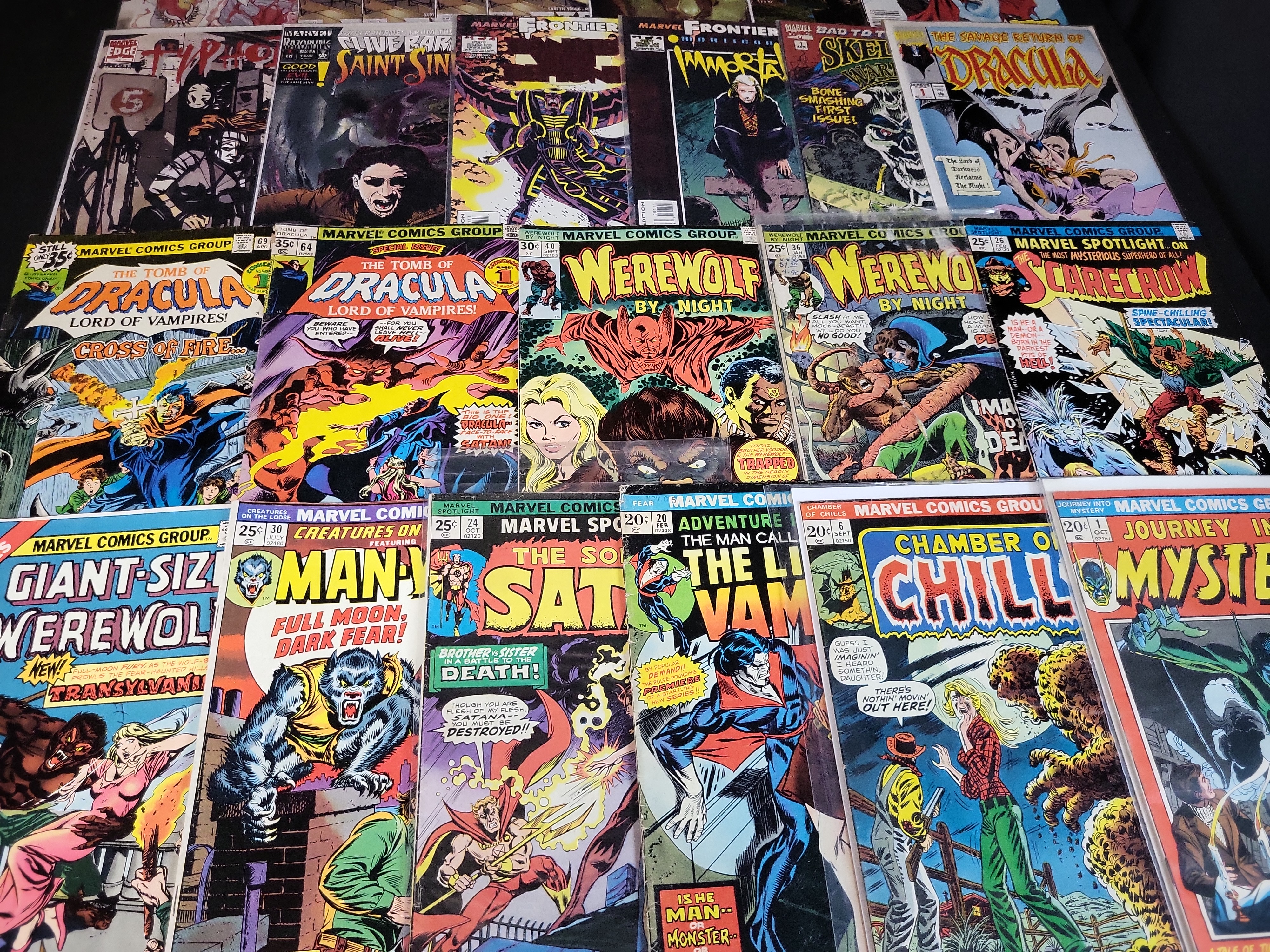 I03726 | A Collection of 28 Marvel Horror and Supernatural Comic Books Featuring Bronze Age Keys and Modern Titles