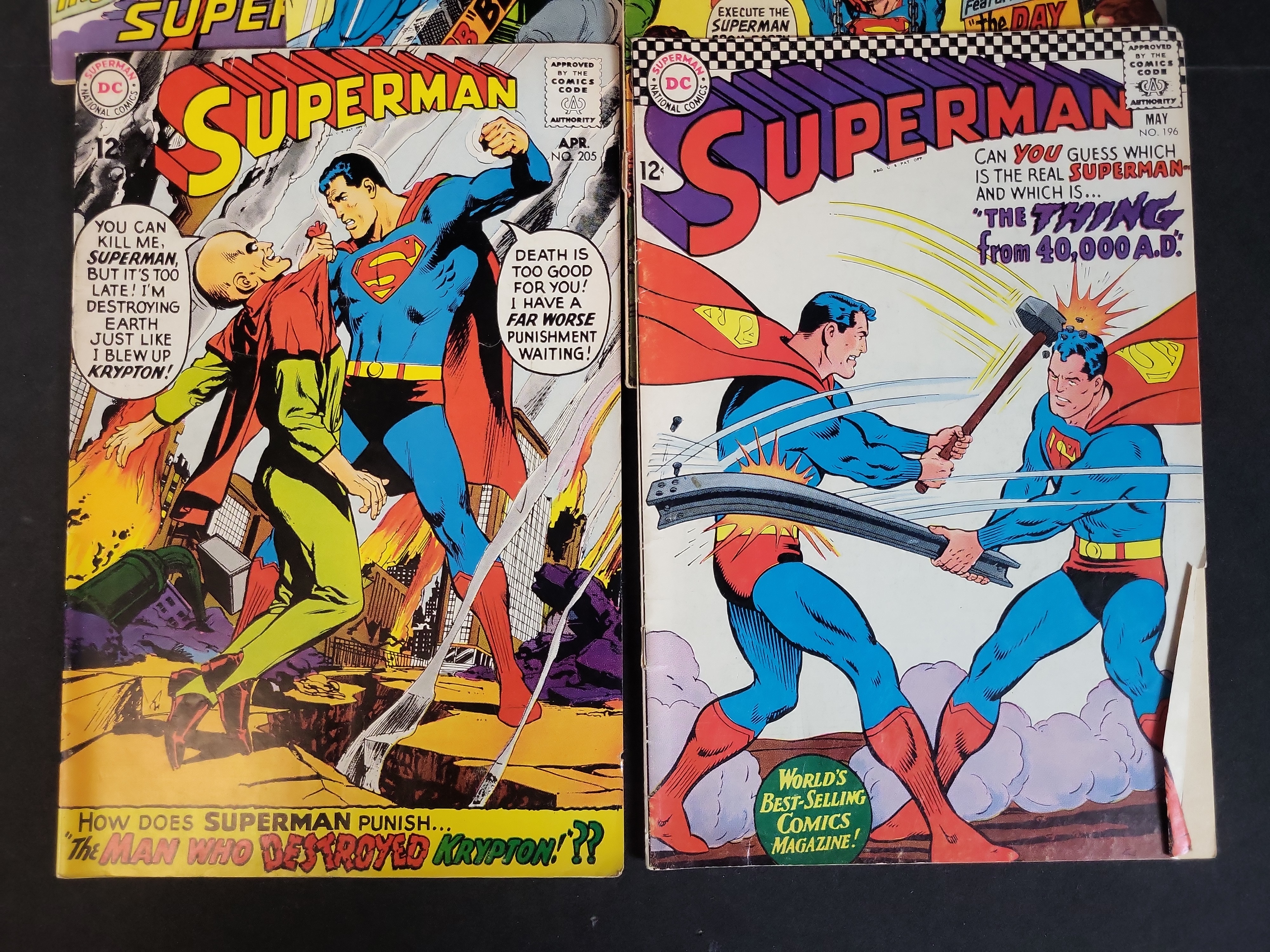 I03916 | A Collection of Vintage DC Superman Comic Books Silver and Bronze Age
