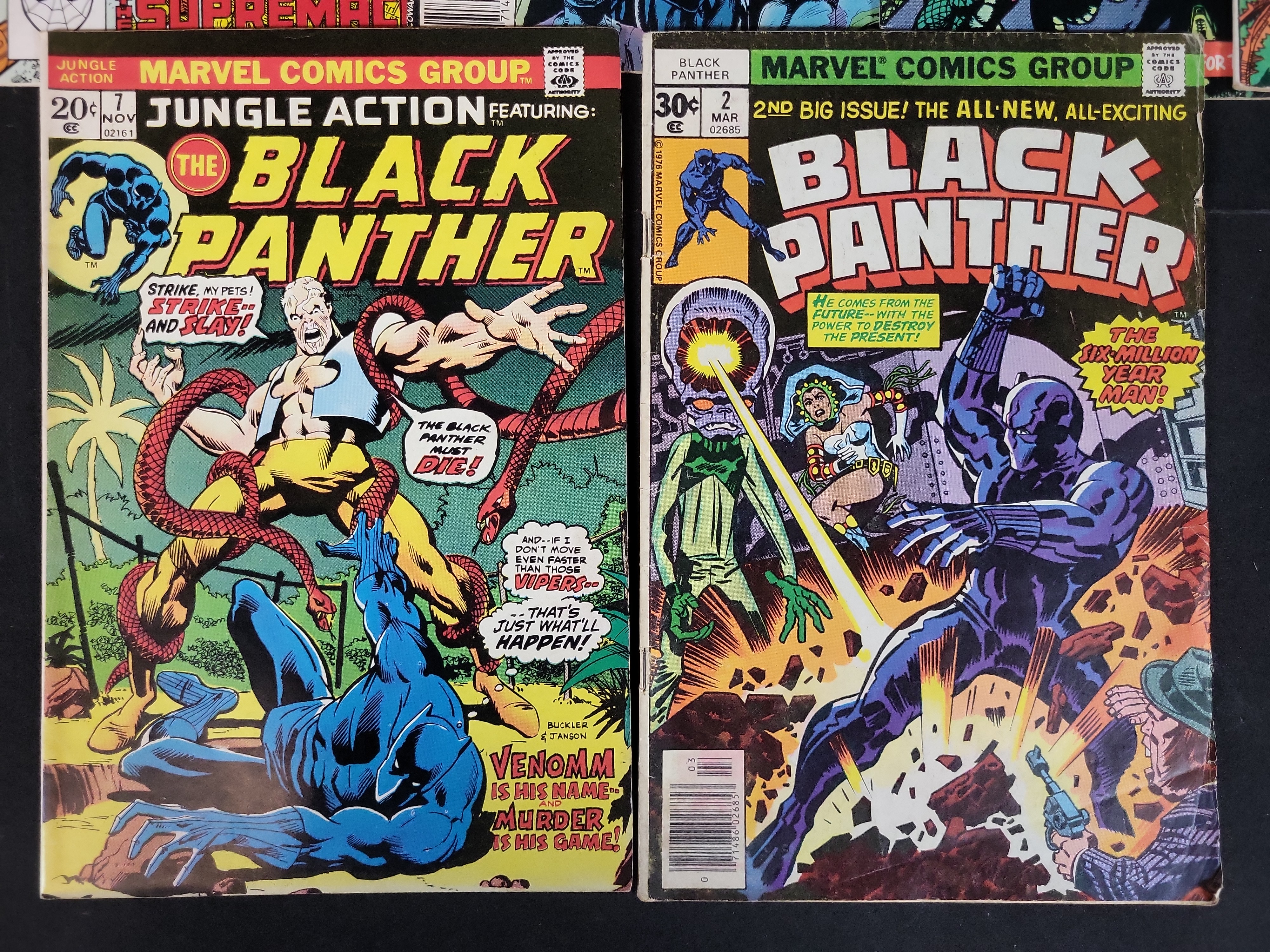 I03705 | A Collection of 12 Marvel Comics Featuring Black Panther and Jungle Action