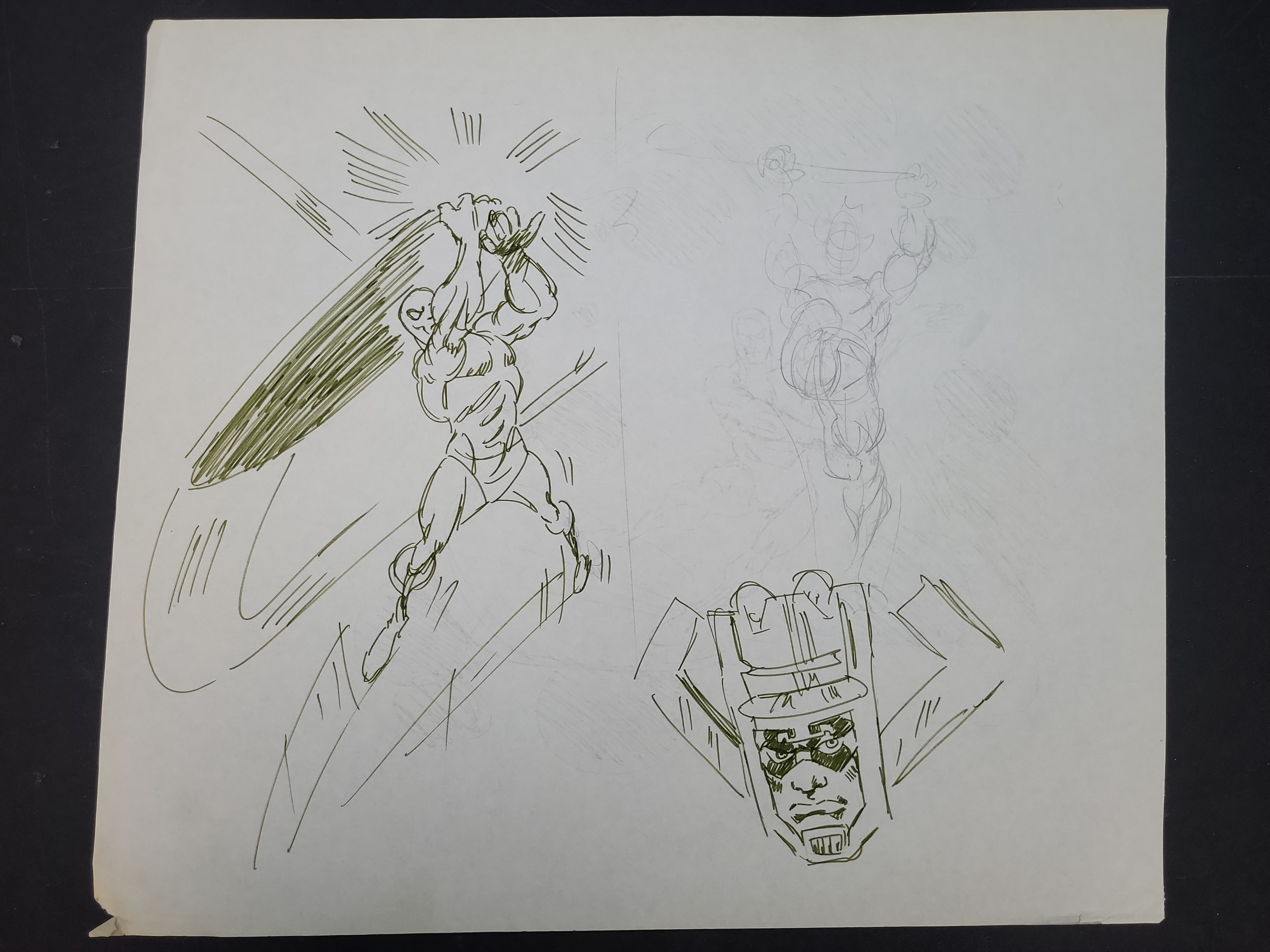I03926 | A Pair of Silver Surfer and Galactus Comic Art Sketches Attributed to R.D. Brown
