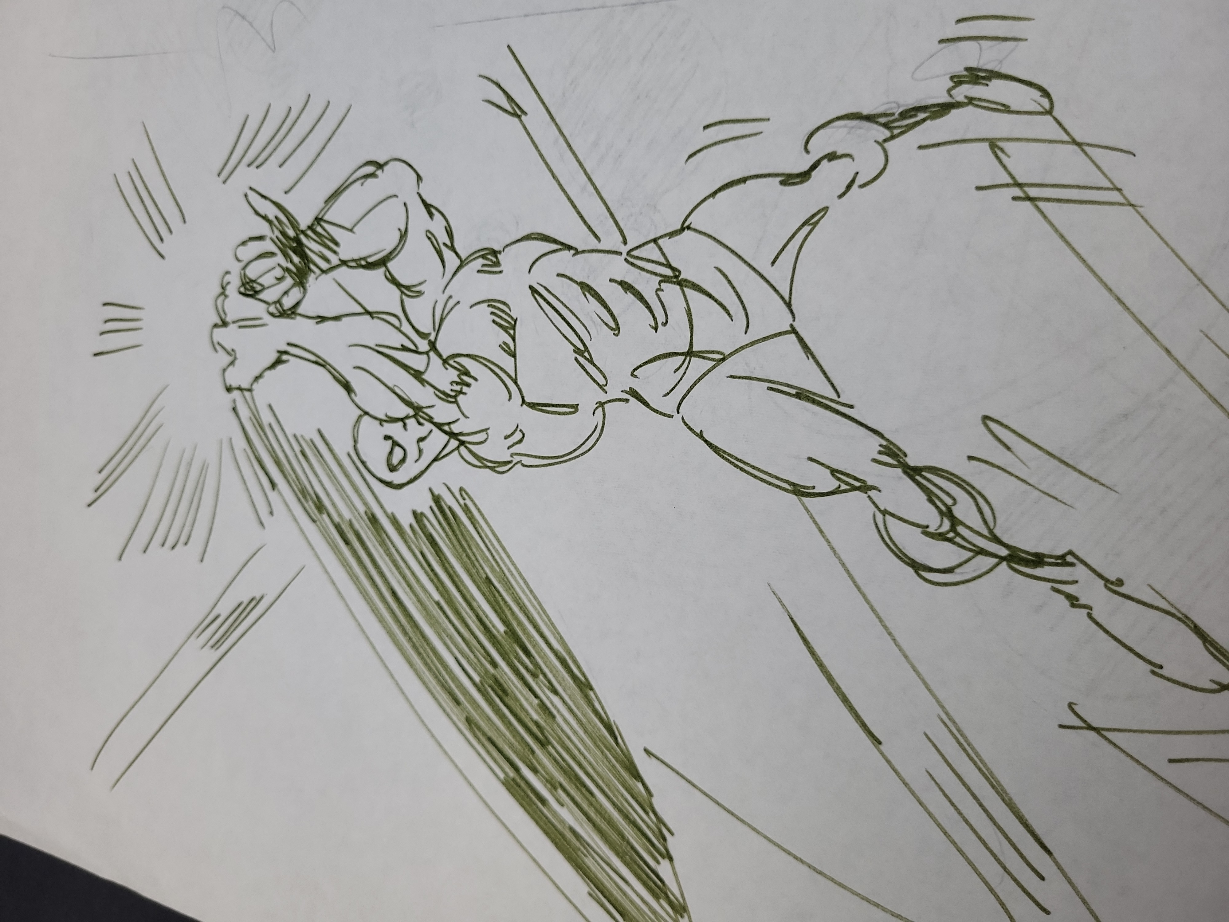 I03926 | A Pair of Silver Surfer and Galactus Comic Art Sketches Attributed to R.D. Brown