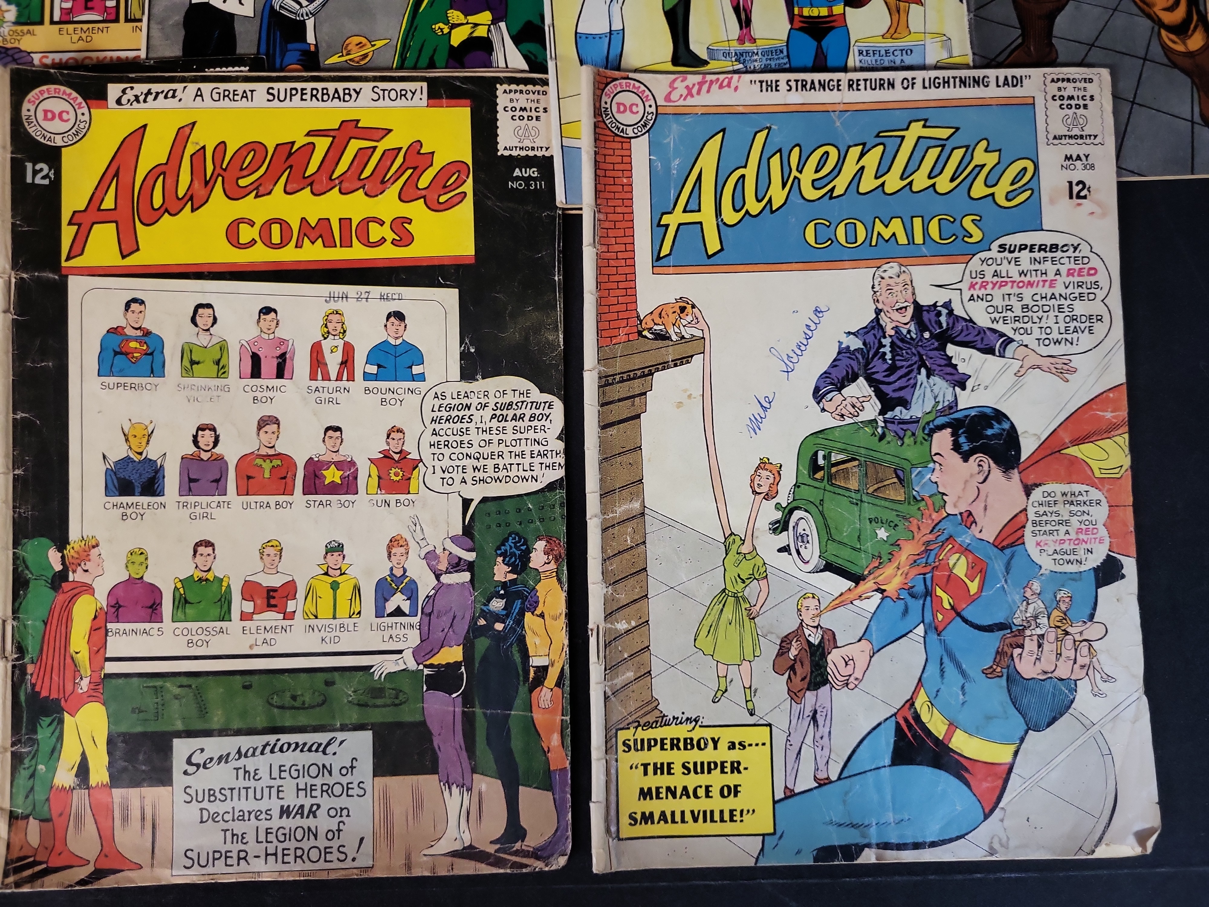 I03920 | A Collection of 13 Adventure Comics Featuring Superboy and the Legion of Super-Heroes, Silver Age DC Comics
