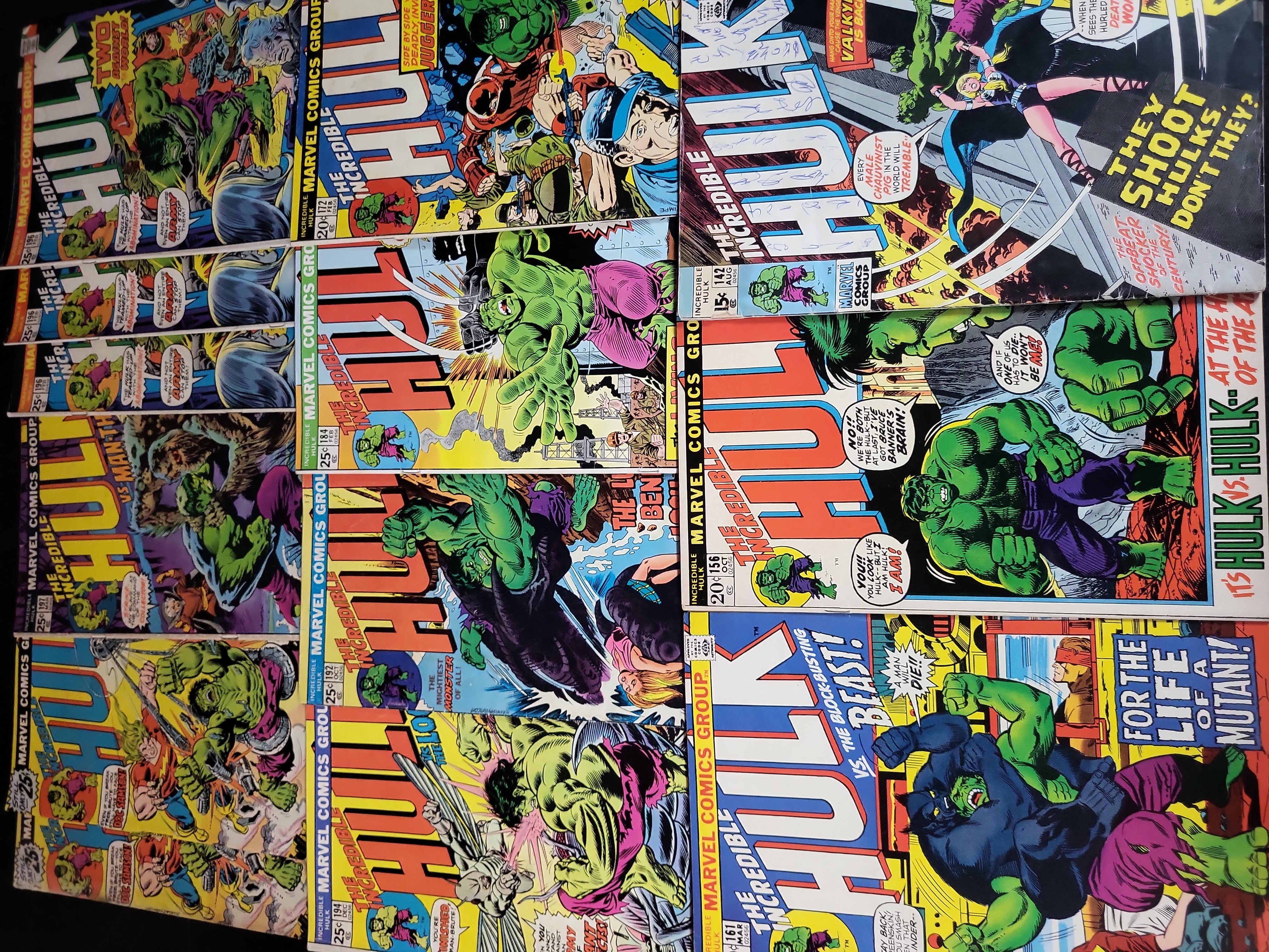 I03709 | A Collection of 13 Marvel Comics The Incredible Hulk Comic Books, 1971-1976