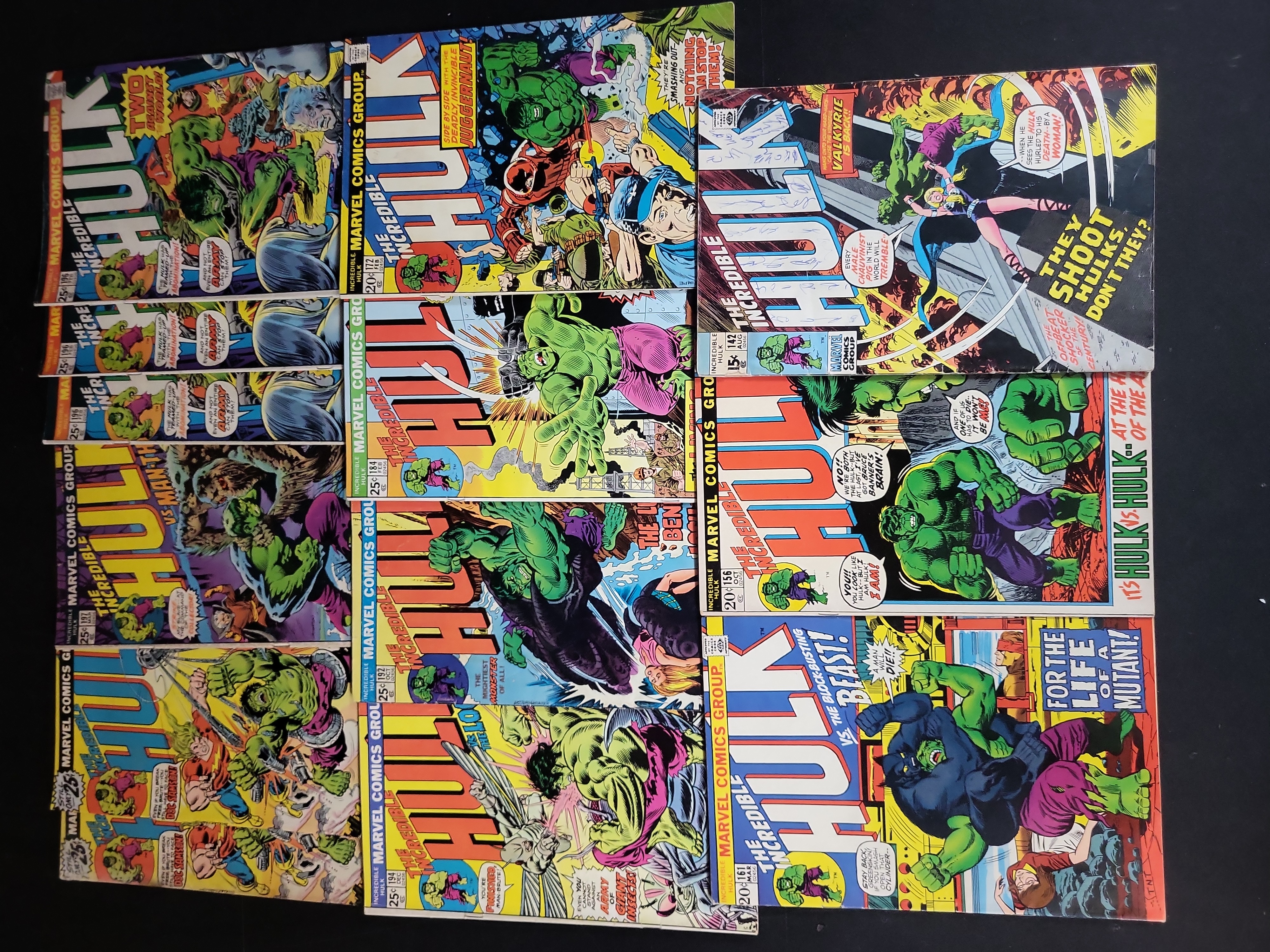 I03709 | A Collection of 13 Marvel Comics The Incredible Hulk Comic Books, 1971-1976