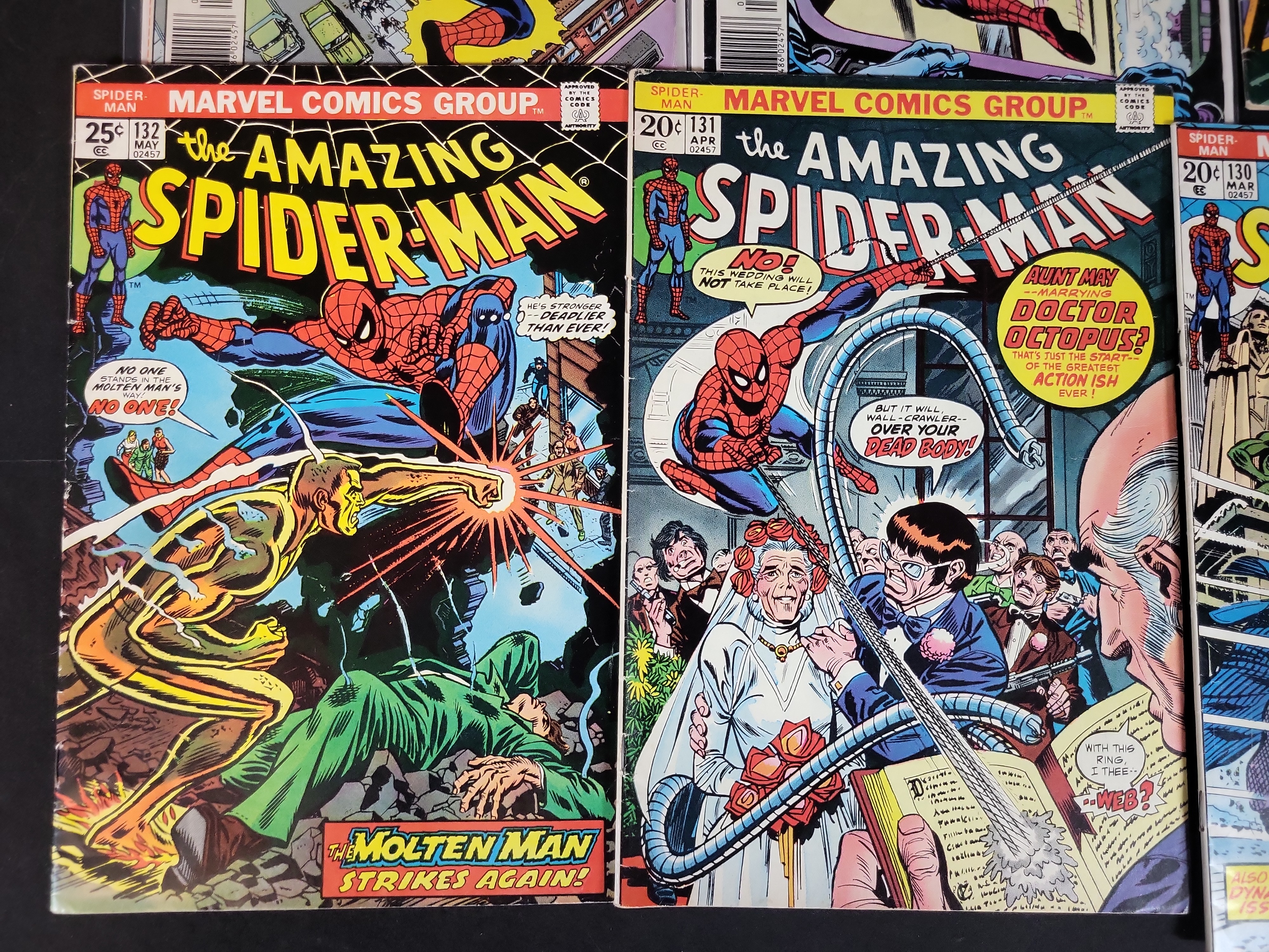 I03713 | A Collection of Seven The Amazing Spider-Man Bronze Age Comic Books Published by Marvel Comics Group