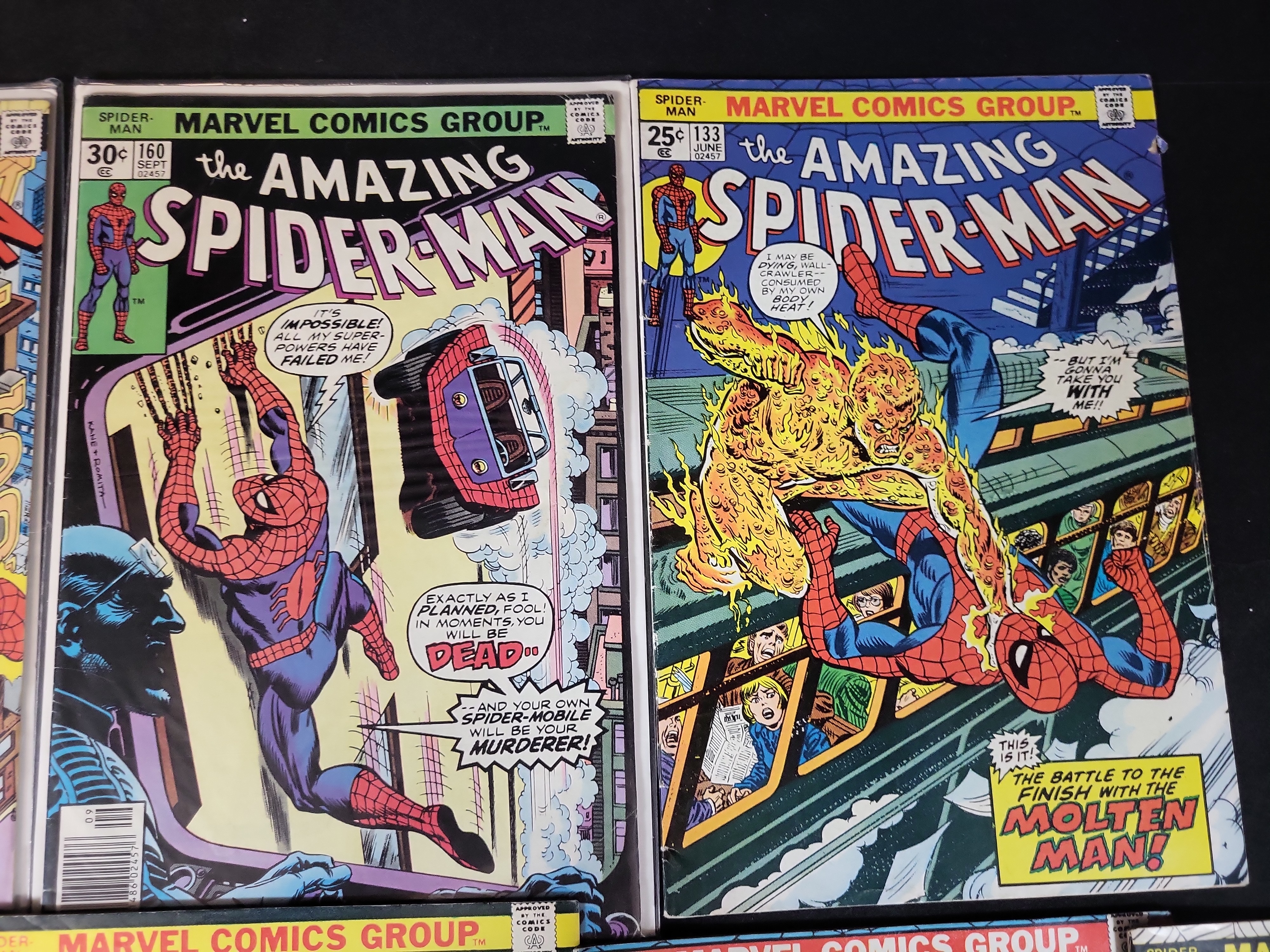 I03713 | A Collection of Seven The Amazing Spider-Man Bronze Age Comic Books Published by Marvel Comics Group