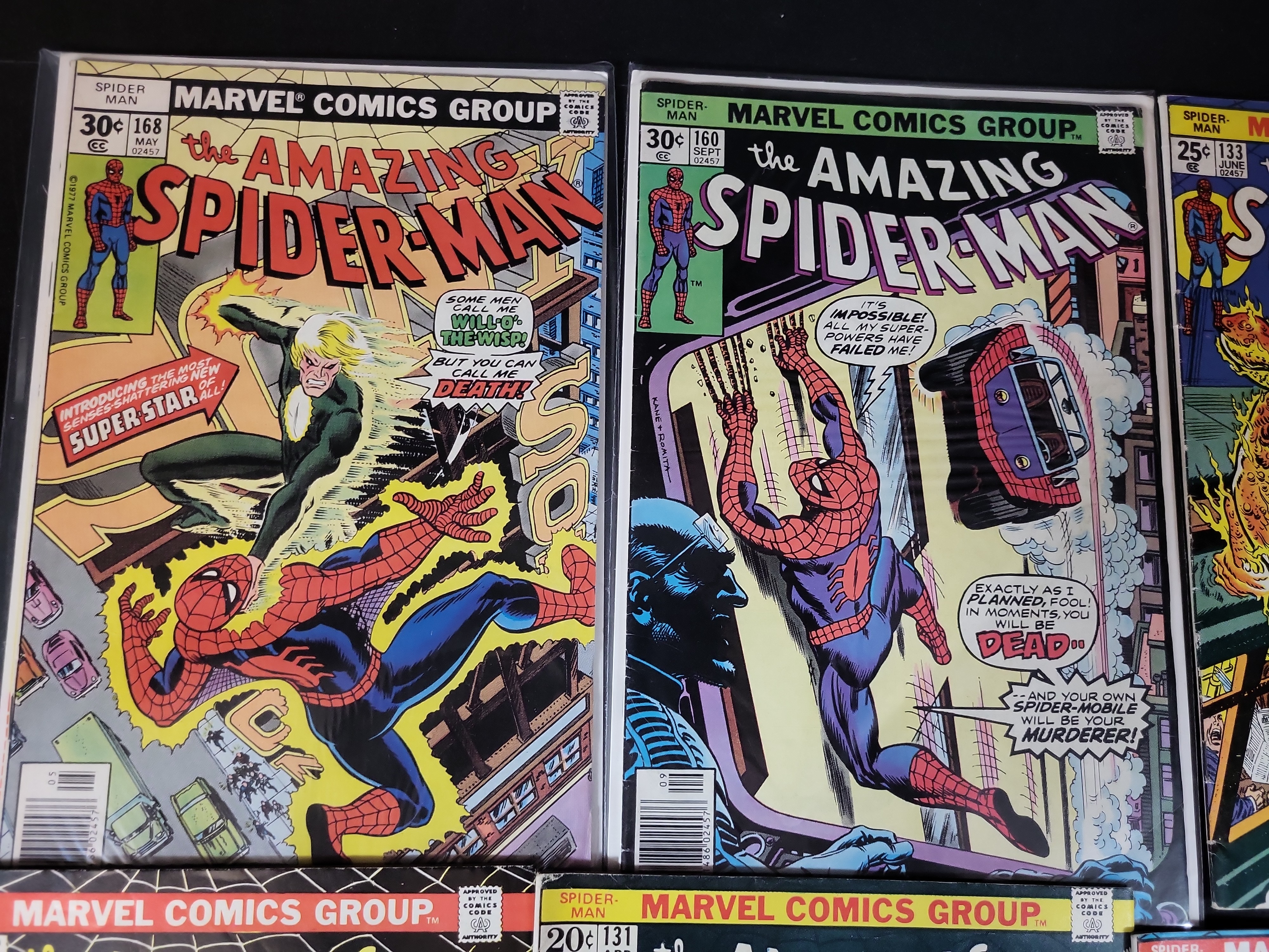 I03713 | A Collection of Seven The Amazing Spider-Man Bronze Age Comic Books Published by Marvel Comics Group