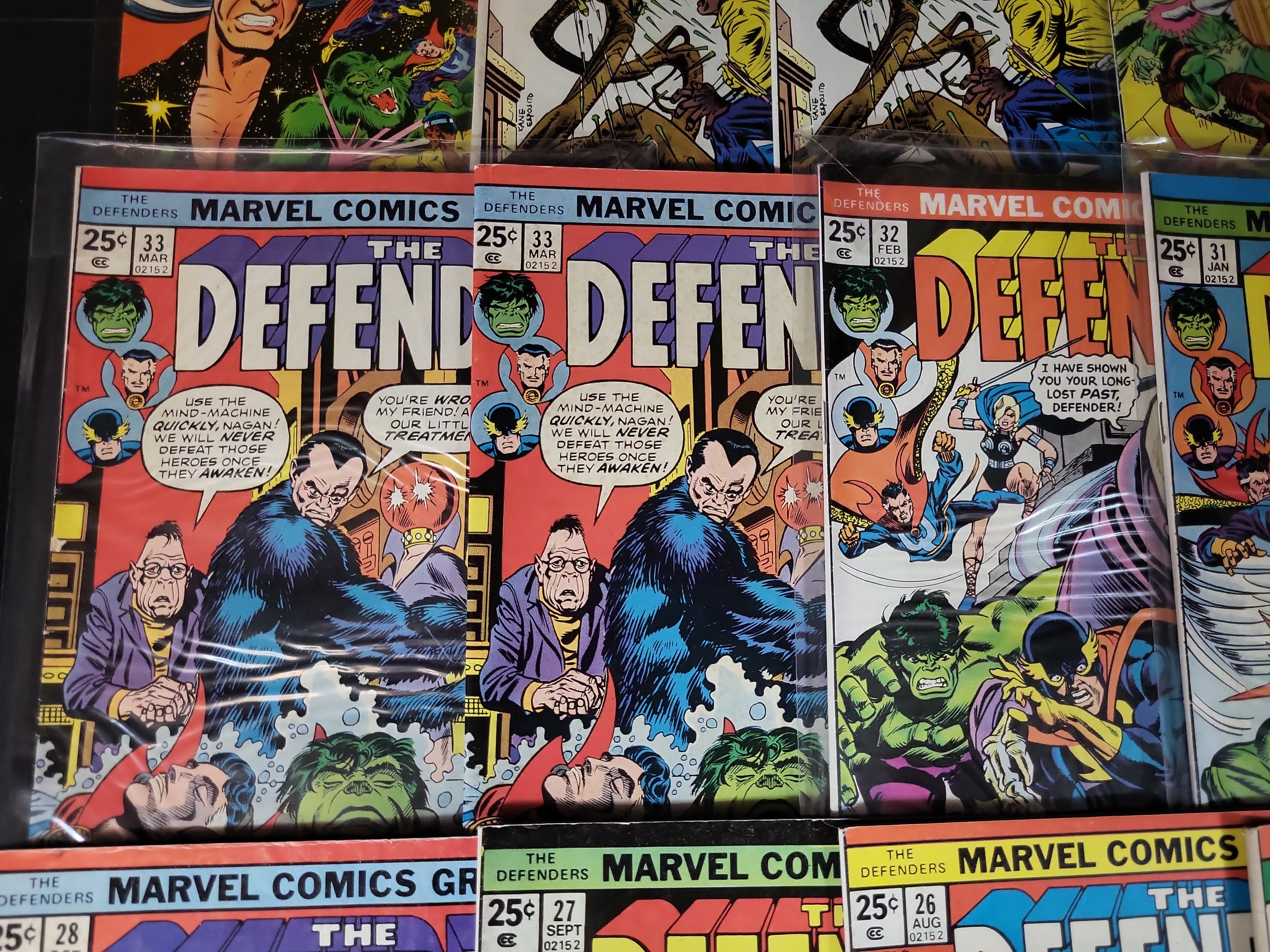I03716 | A Collection of 18 Original Marvel Comics The Defenders Bronze Age Issues 21 to 38