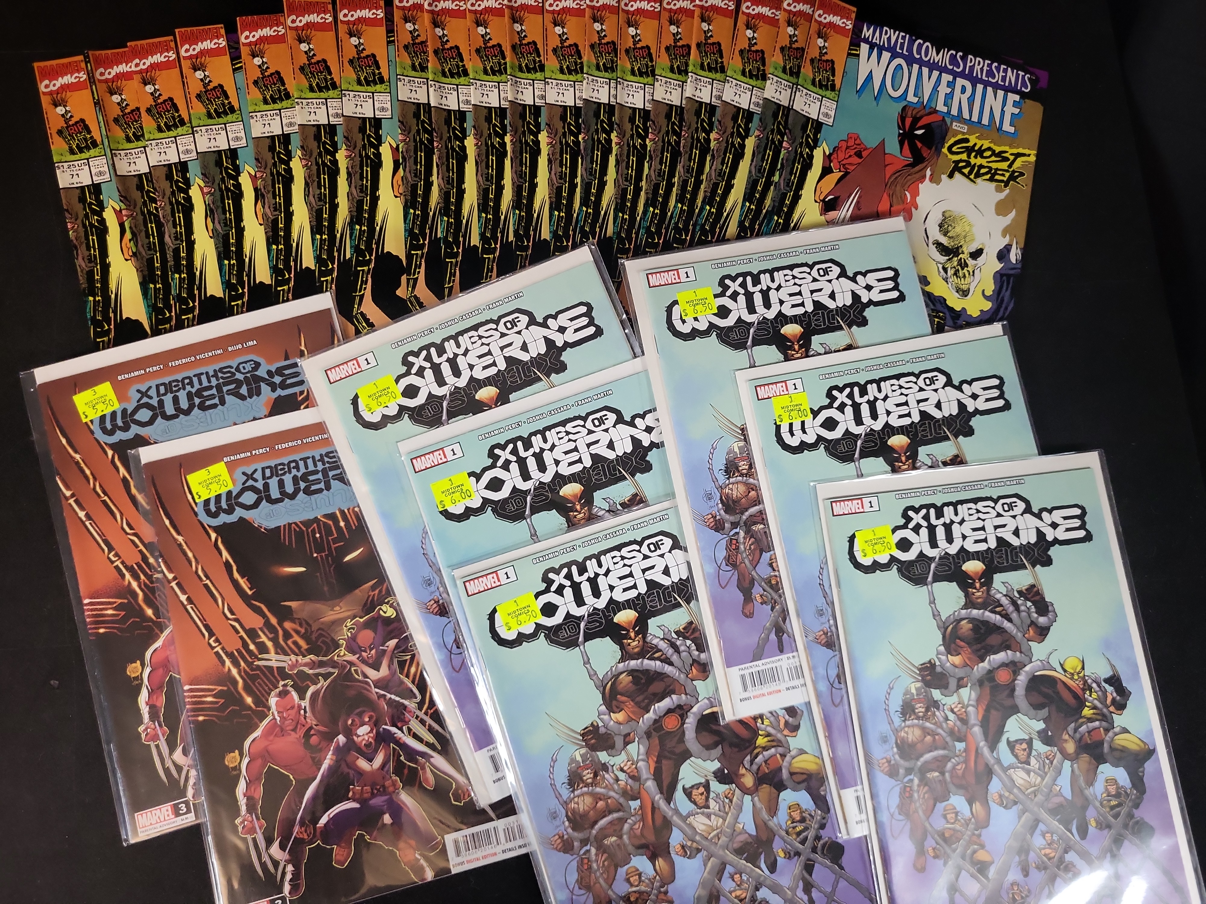 I03626 | A Collection of 21 Marvel Comics Presents #71, 5 X Lives of Wolverine #1, and 2 X Deaths of Wolverine #3 Comic Books