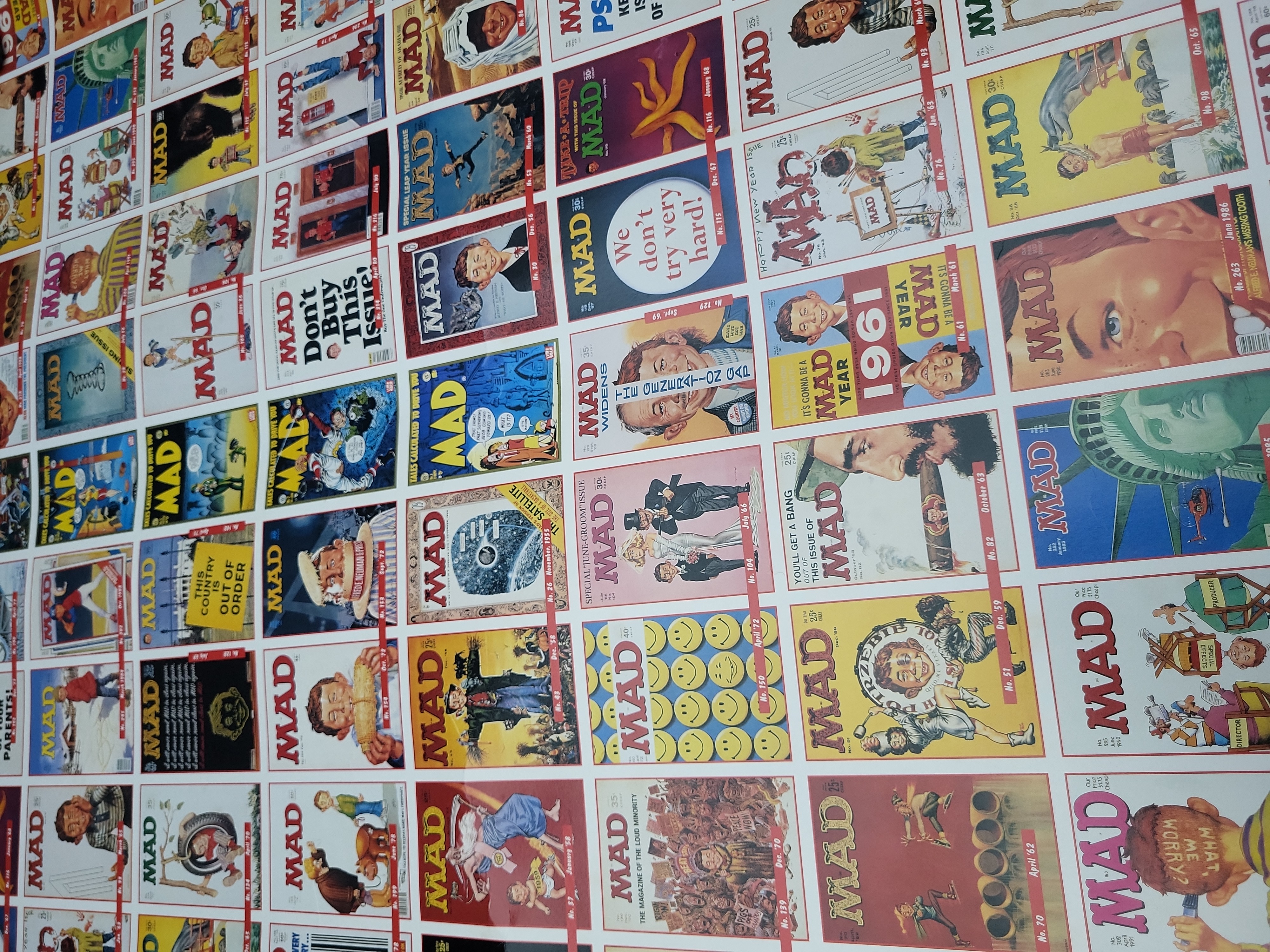 I03565 | 1992 MAD Magazine Trading Cards Limited Edition Uncut Press Sheet Signed and Numbered by William M. Gaines