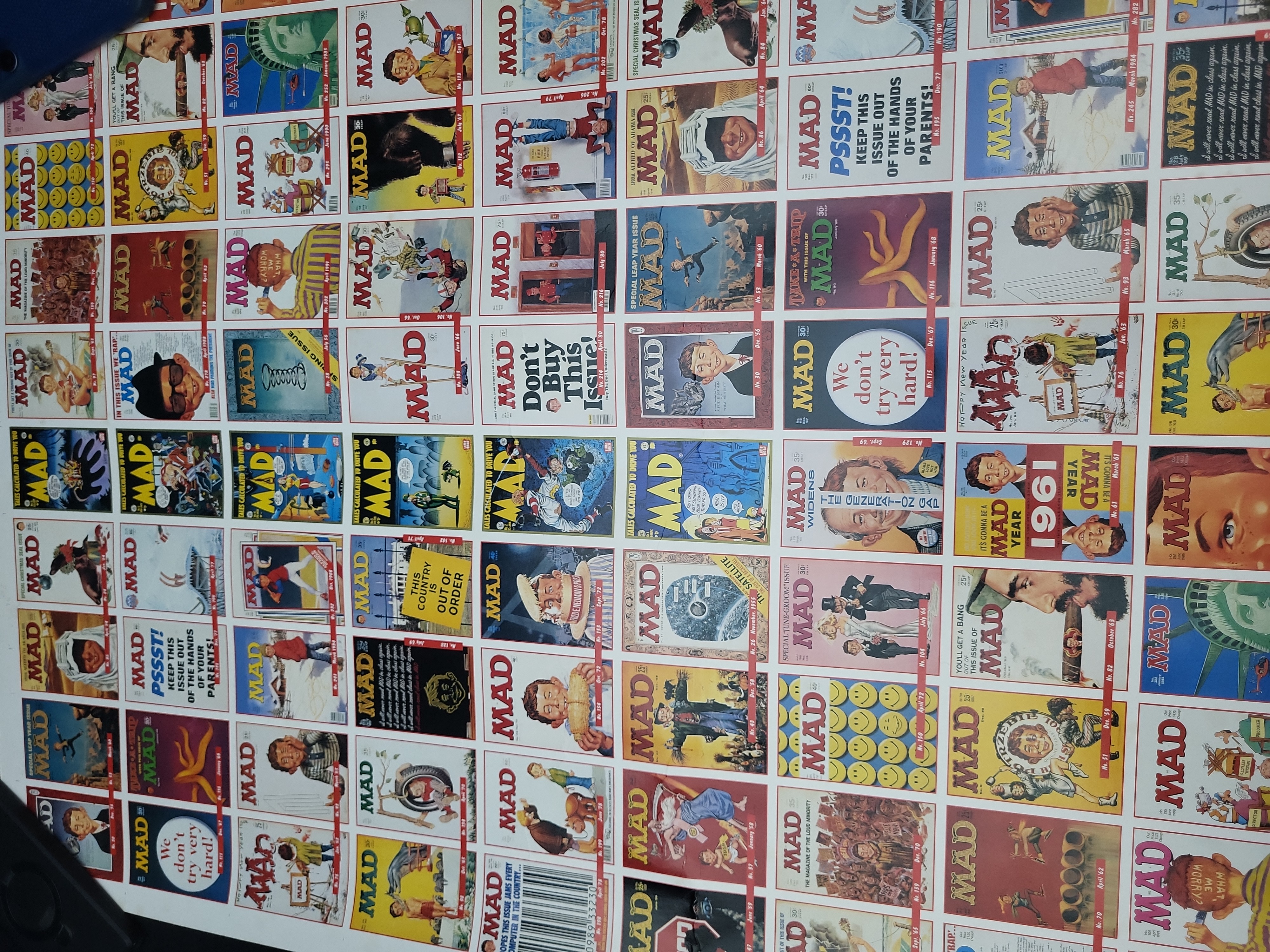 I03565 | 1992 MAD Magazine Trading Cards Limited Edition Uncut Press Sheet Signed and Numbered by William M. Gaines