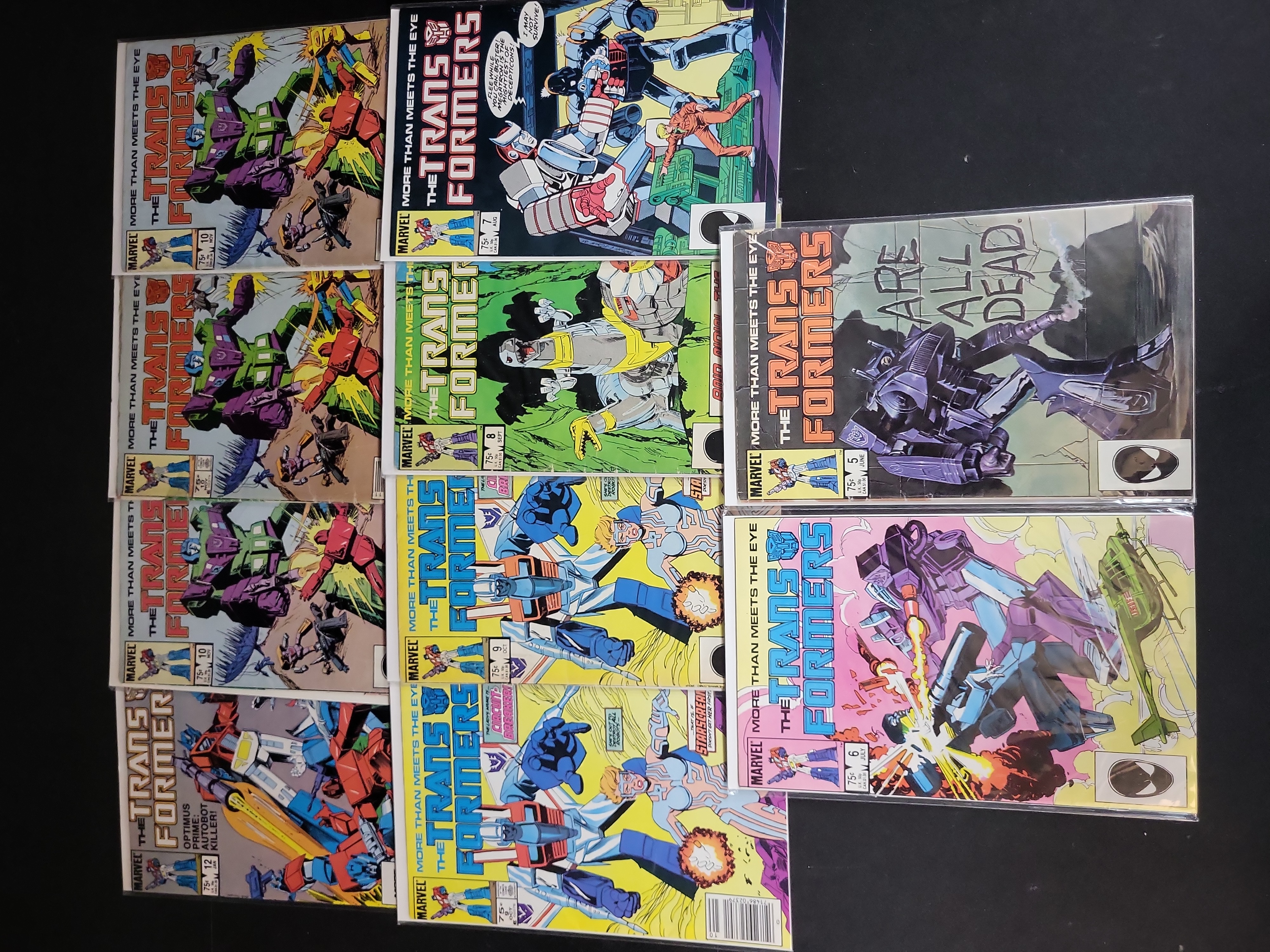 I03789 | A Collection of Marvel Comics The Transformers Copper Age Comic Books
