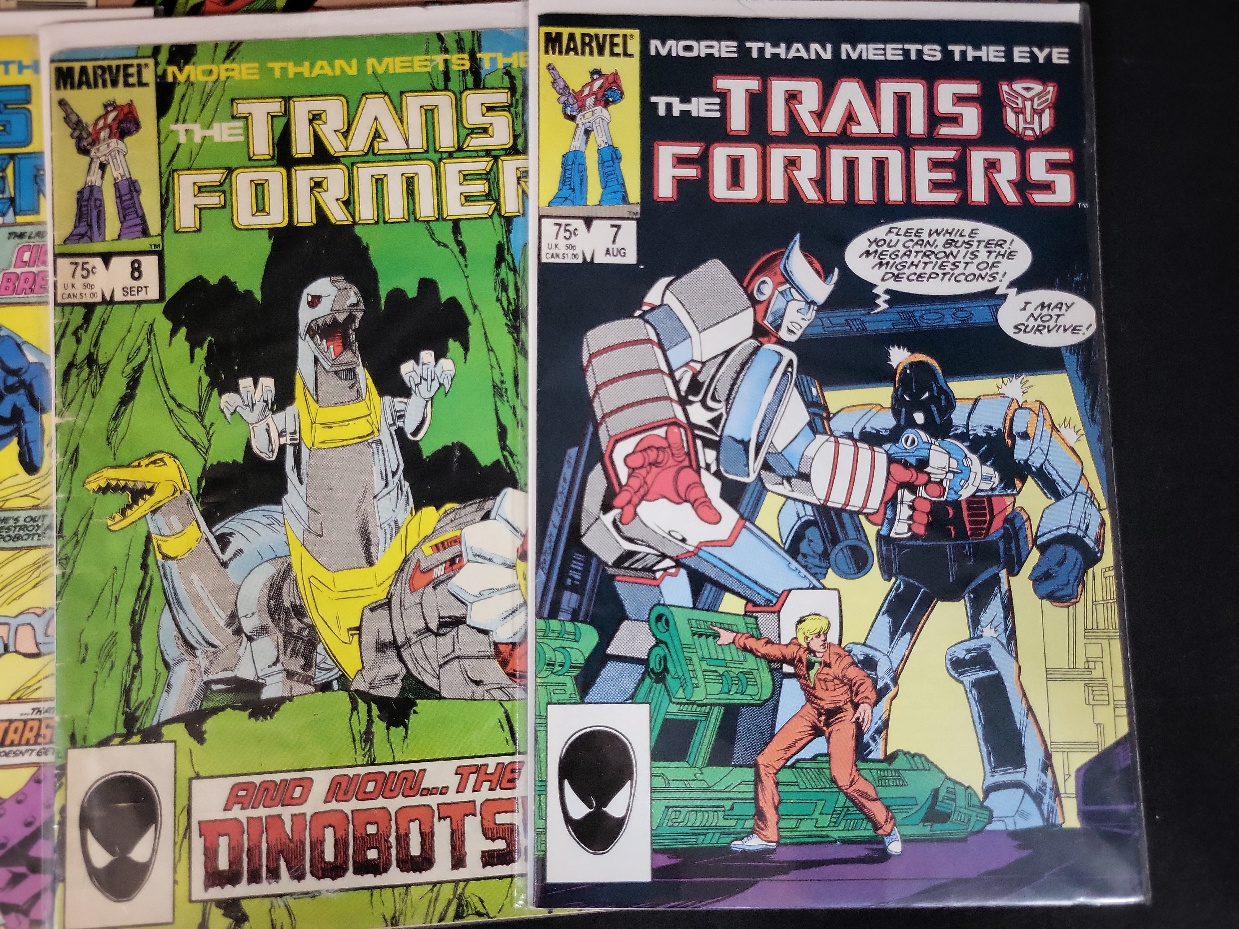 I03789 | A Collection of Marvel Comics The Transformers Copper Age Comic Books