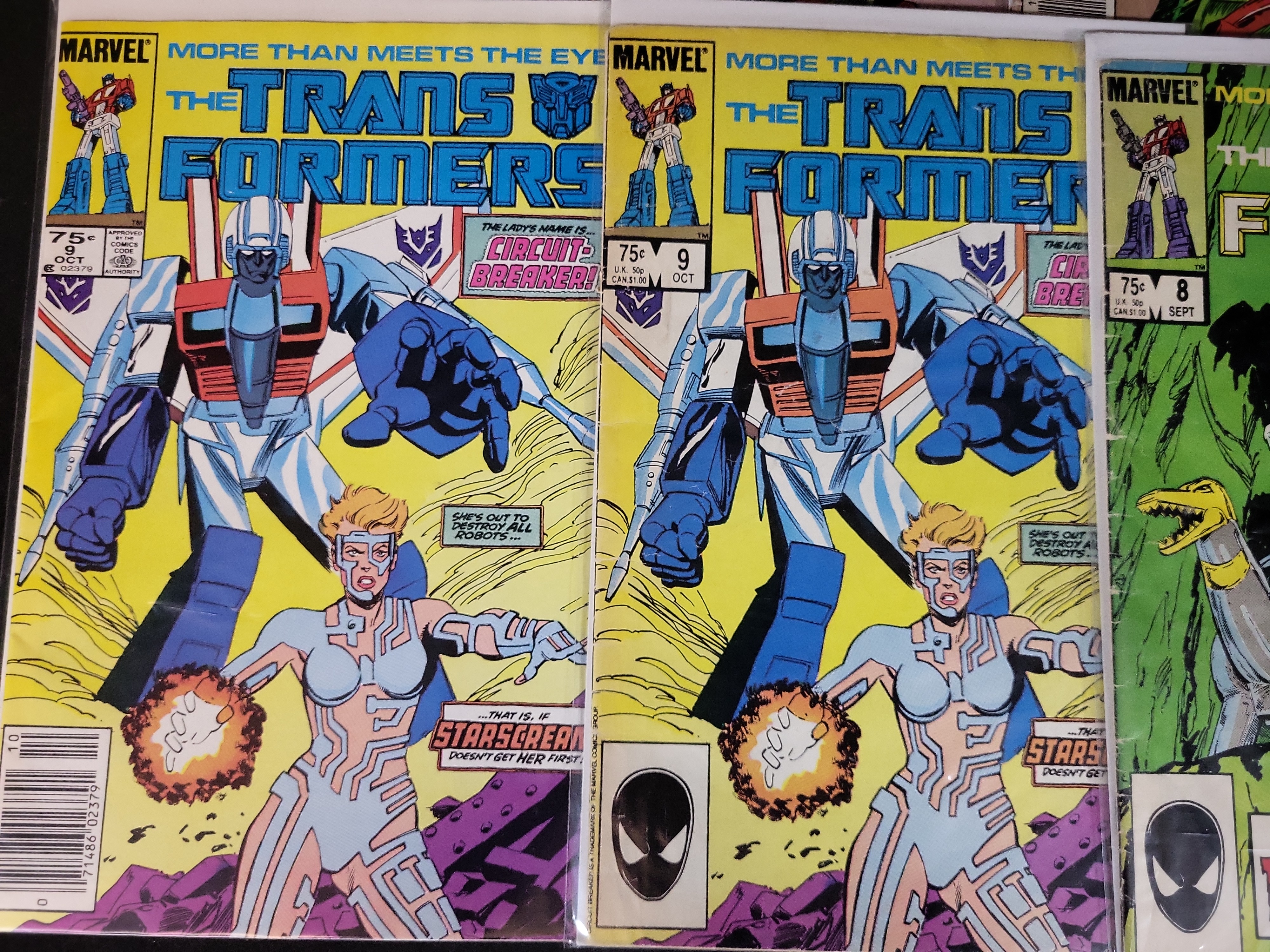 I03789 | A Collection of Marvel Comics The Transformers Copper Age Comic Books