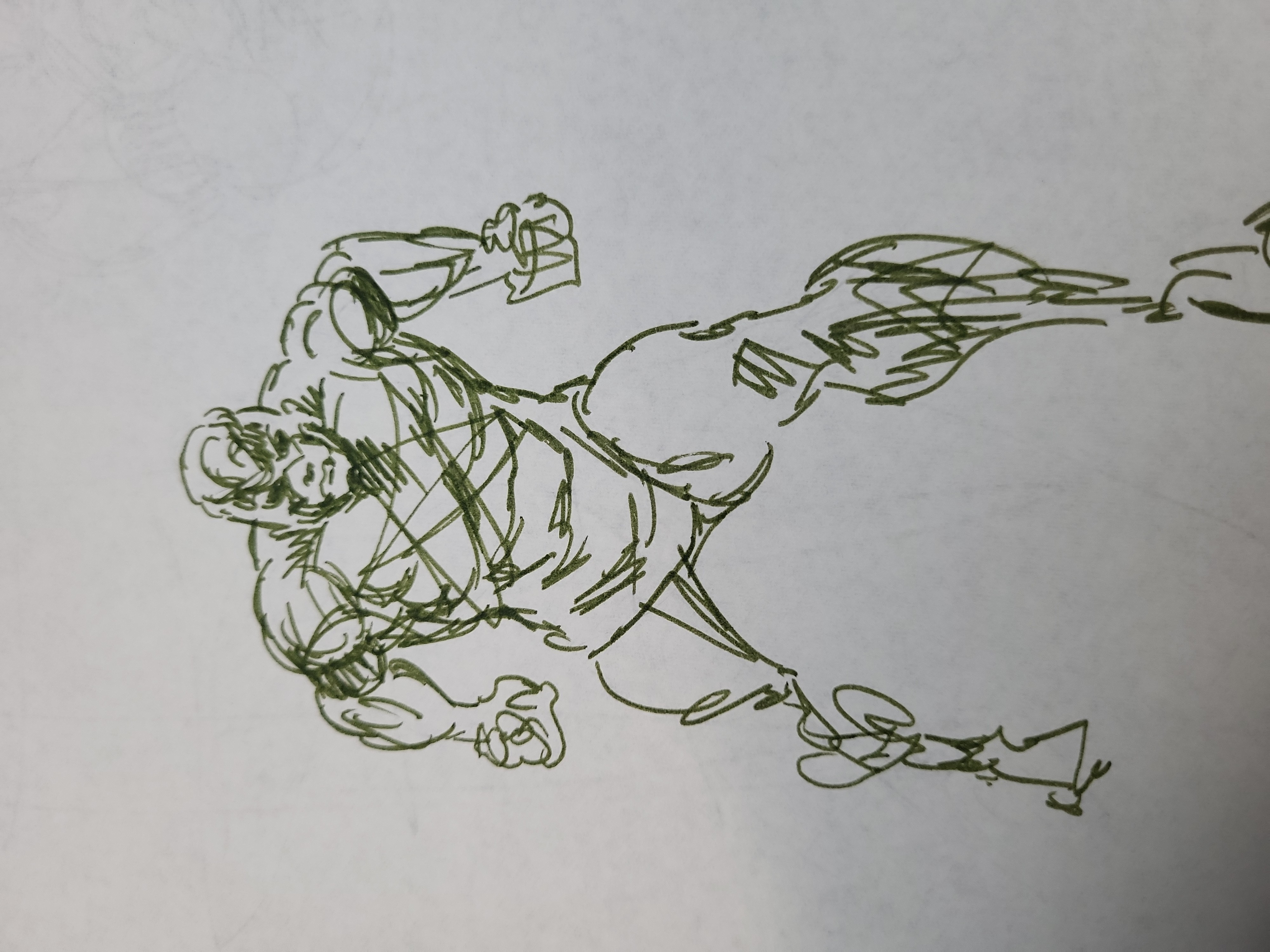 I03928 | A Pair of Original Comic Book Character Concept Drawings in Pen and Ink