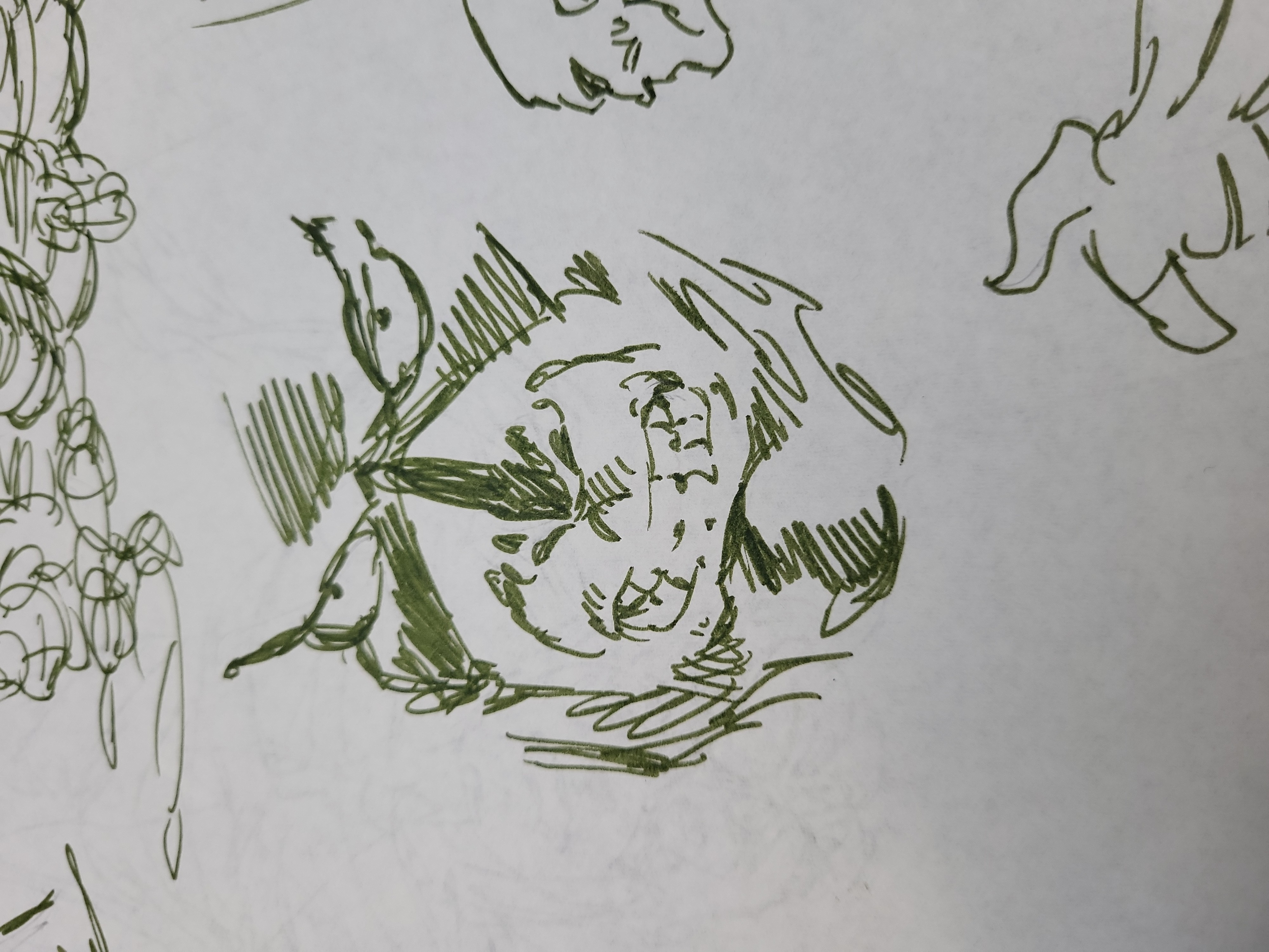 I03928 | A Pair of Original Comic Book Character Concept Drawings in Pen and Ink