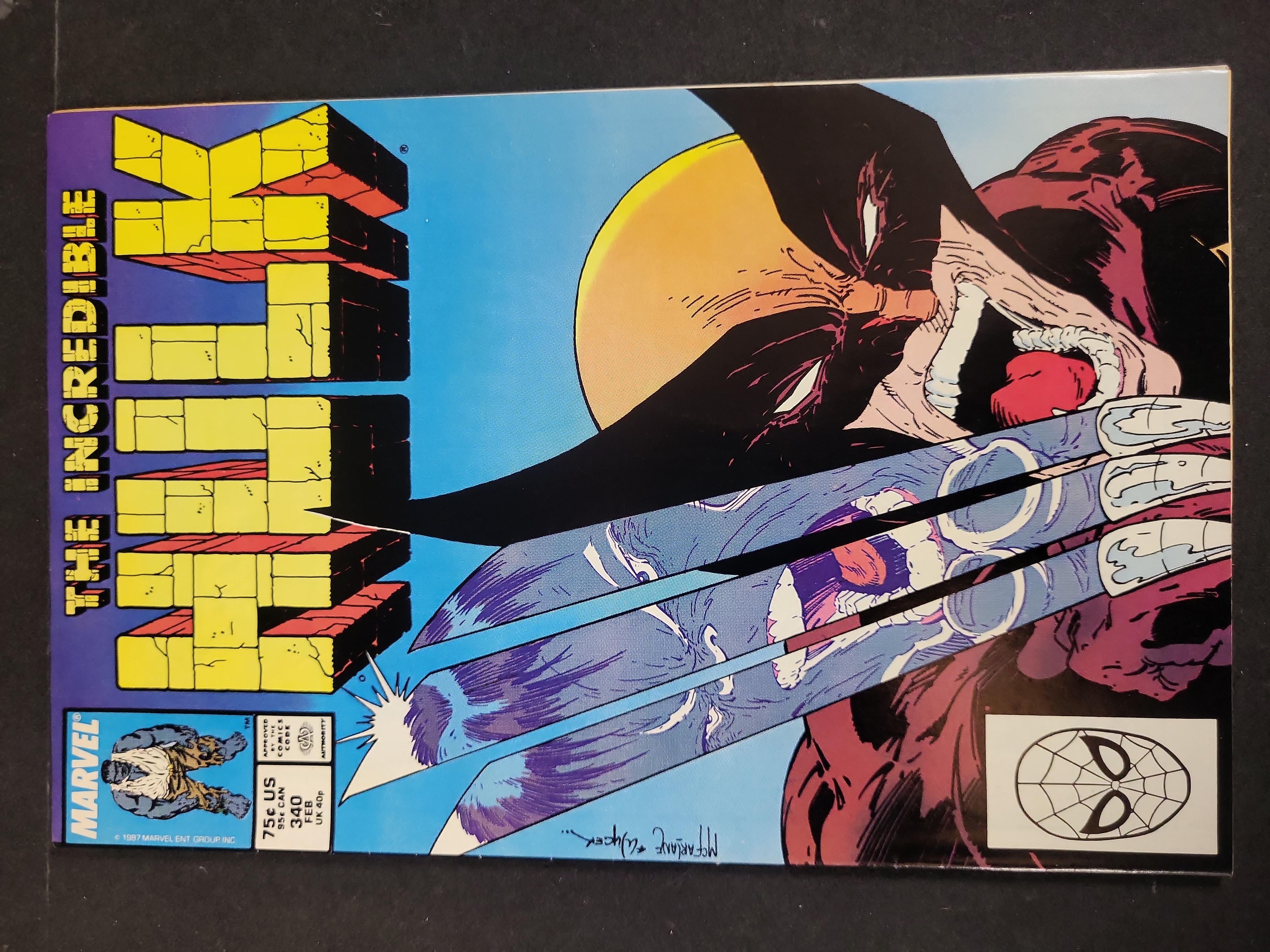 I03768 | The Incredible Hulk #340 Marvel Comics February 1988 Todd McFarlane Wolverine Cover